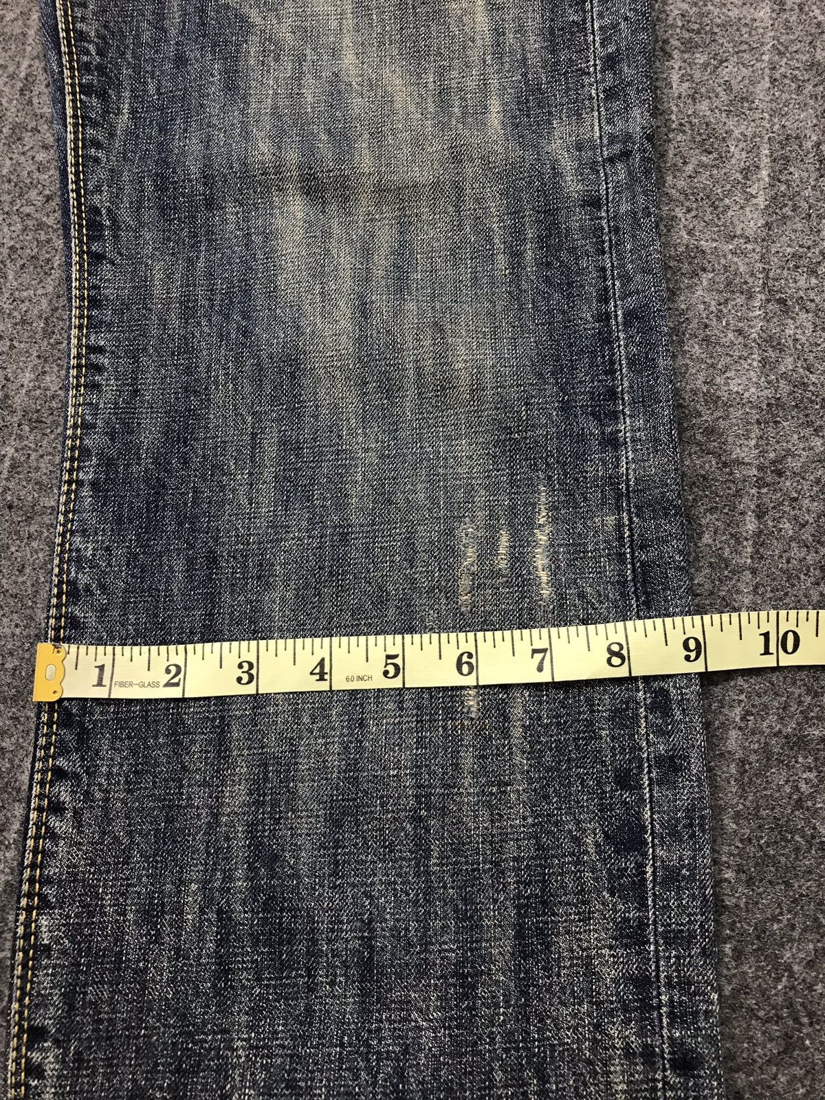 Japanese Brand × Lee Vintage Lee Distressed Denim Half Selvedge Jeans Design Size US 32 / EU 48 - 21 Thumbnail