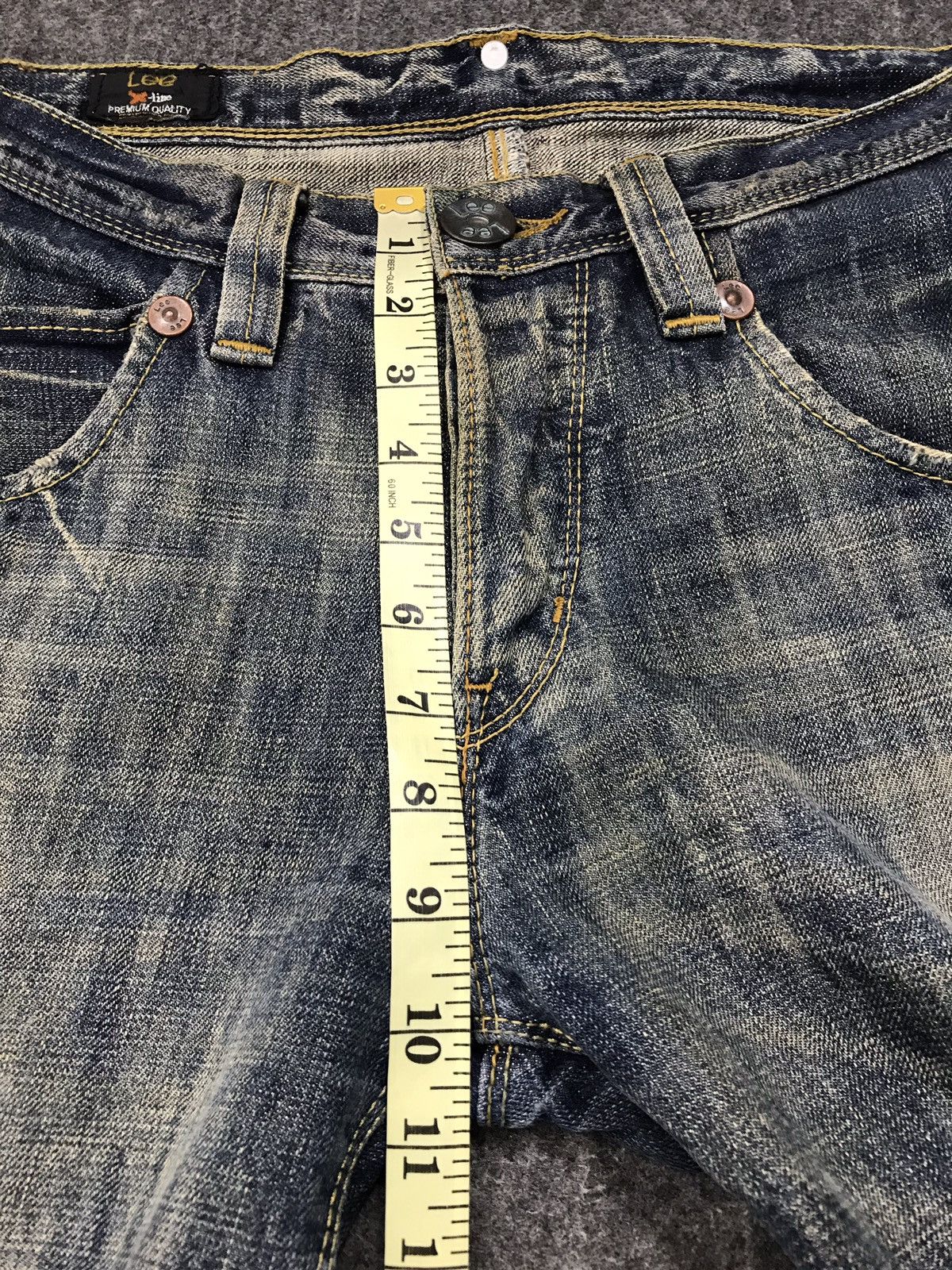 Japanese Brand × Lee Vintage Lee Distressed Denim Half Selvedge Jeans Design Size US 32 / EU 48 - 19 Thumbnail