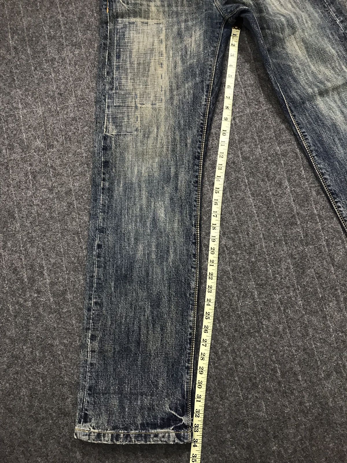 Japanese Brand × Lee Vintage Lee Distressed Denim Half Selvedge Jeans Design Size US 32 / EU 48 - 23 Thumbnail