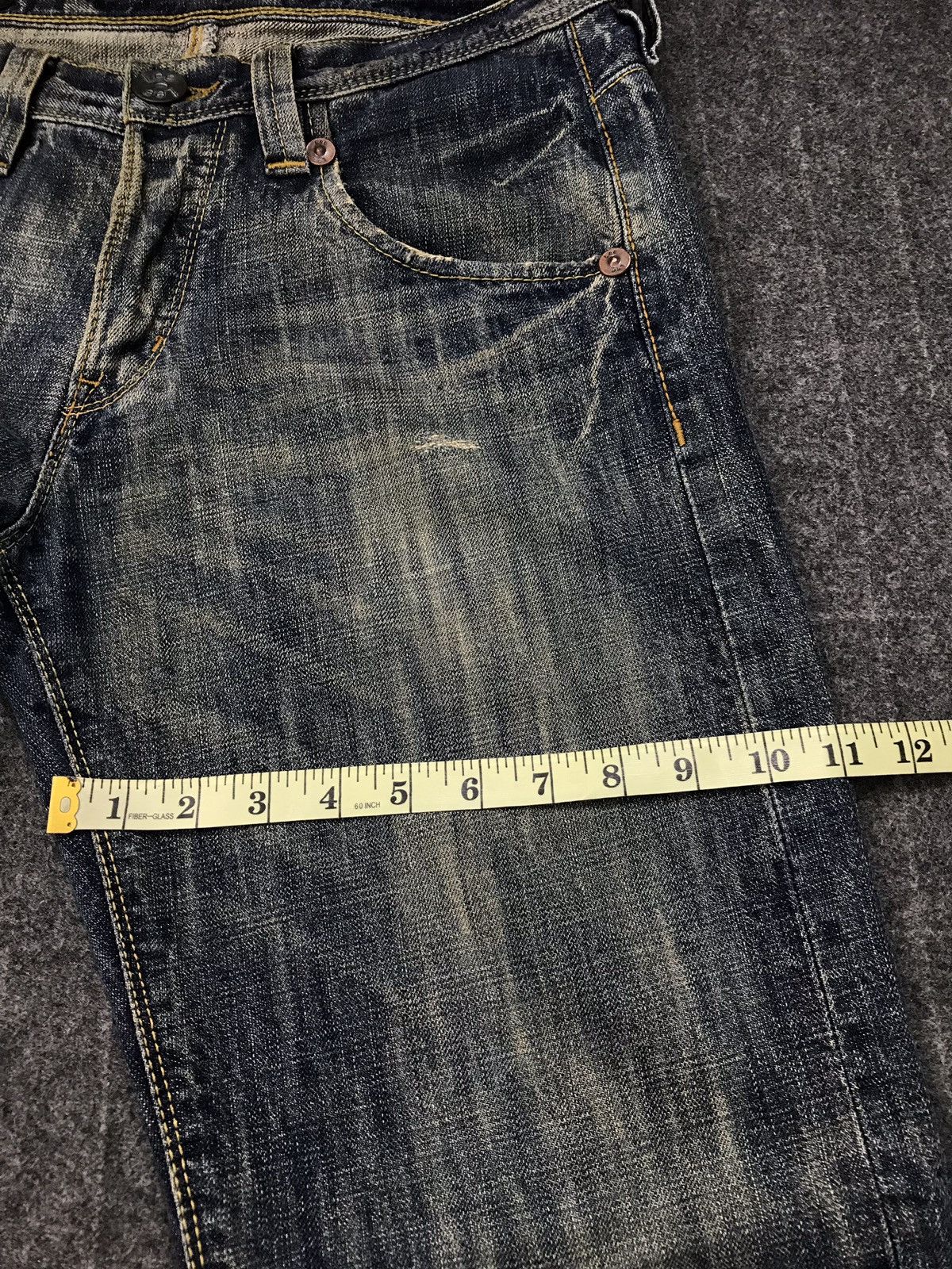 Japanese Brand × Lee Vintage Lee Distressed Denim Half Selvedge Jeans Design Size US 32 / EU 48 - 20 Thumbnail