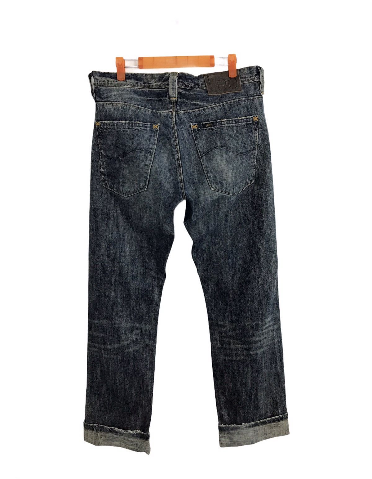 Japanese Brand × Lee Vintage Lee Distressed Denim Half Selvedge Jeans Design Size US 32 / EU 48 - 2 Thumbnail