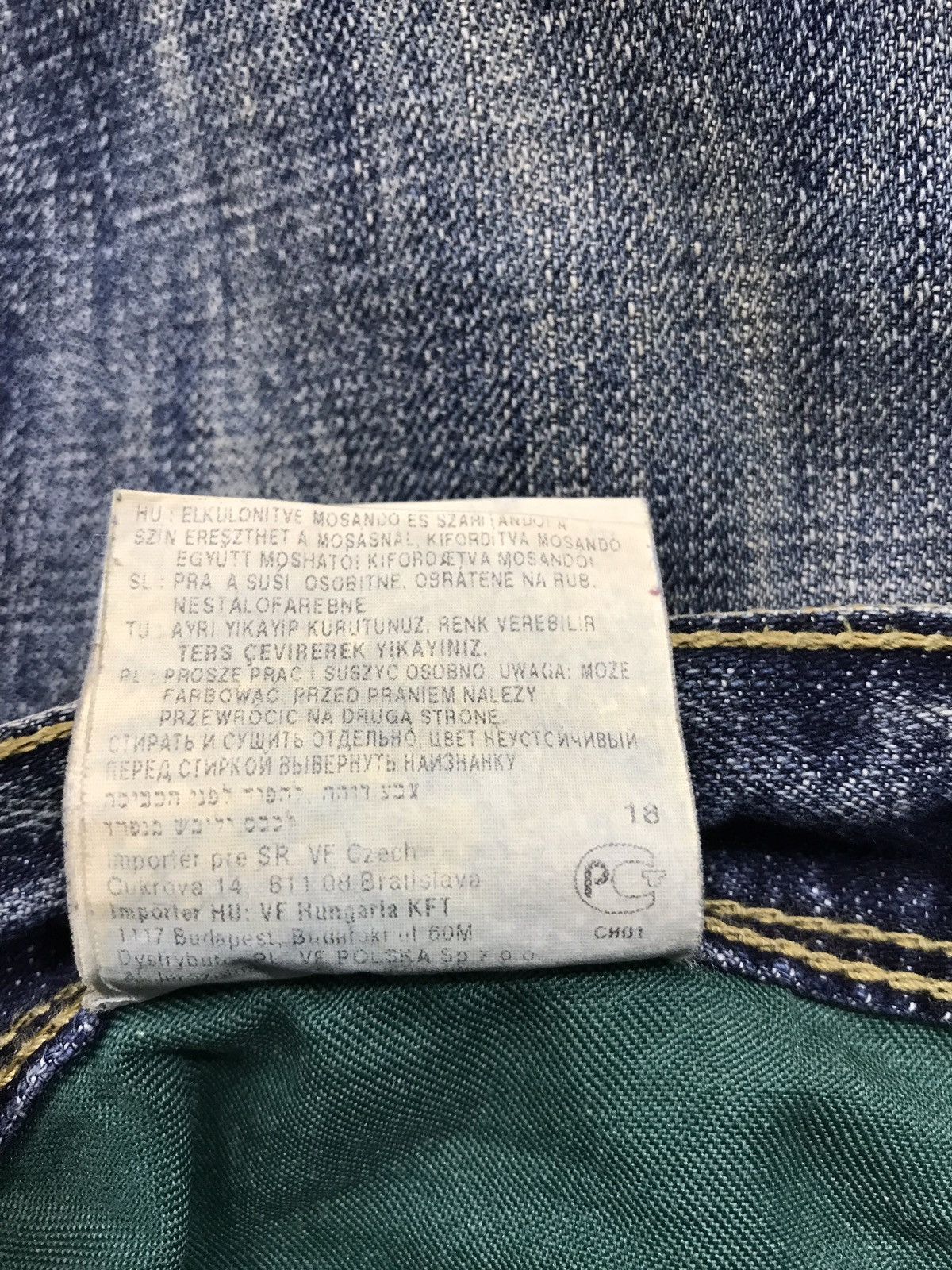Japanese Brand × Lee Vintage Lee Distressed Denim Half Selvedge Jeans Design Size US 32 / EU 48 - 16 Thumbnail