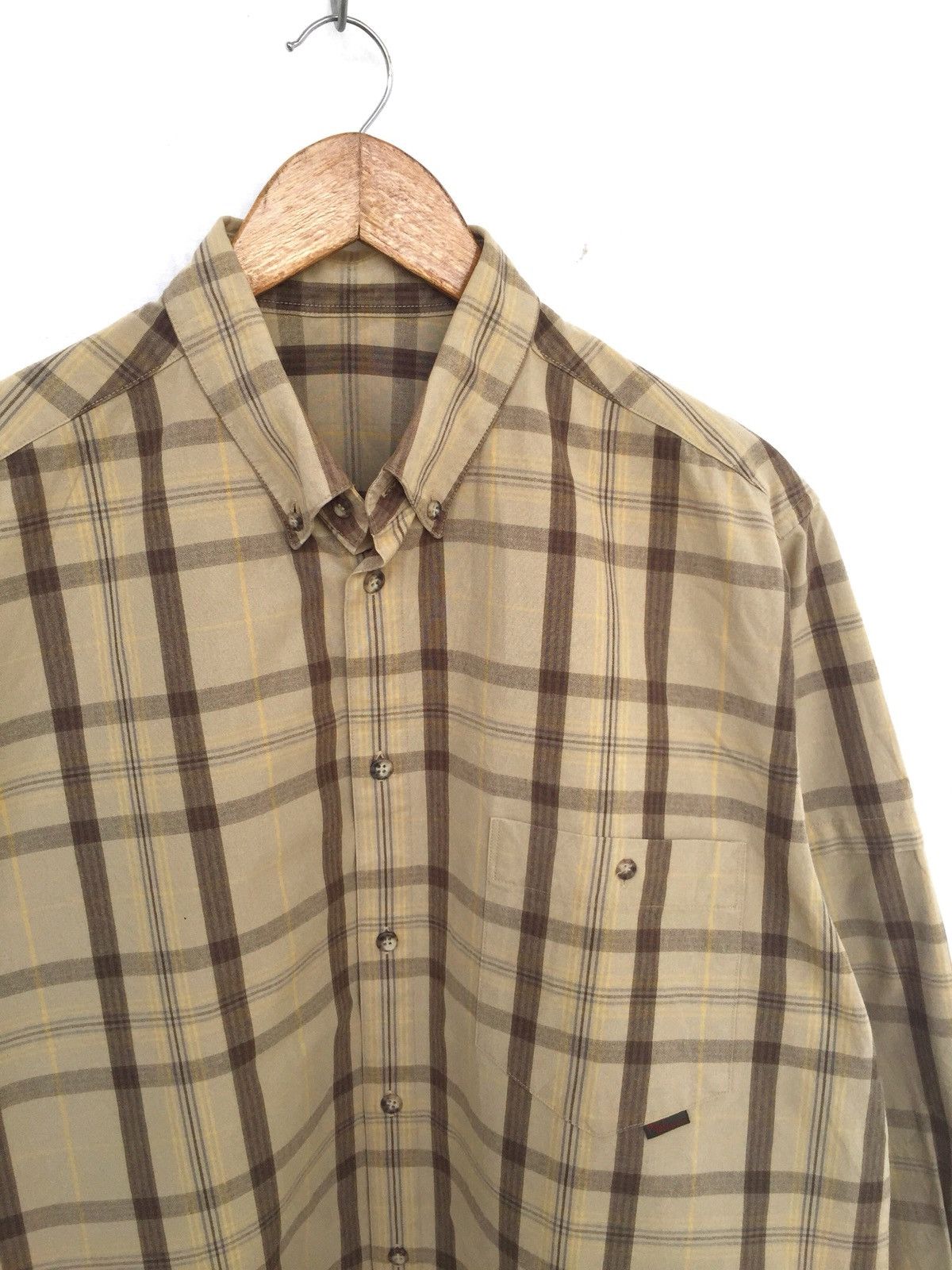 Japanese Brand Made In Japan Papas Checked Plaid Oversized Button Up Shirt Size US L / EU 52-54 / 3 - 2 Thumbnail