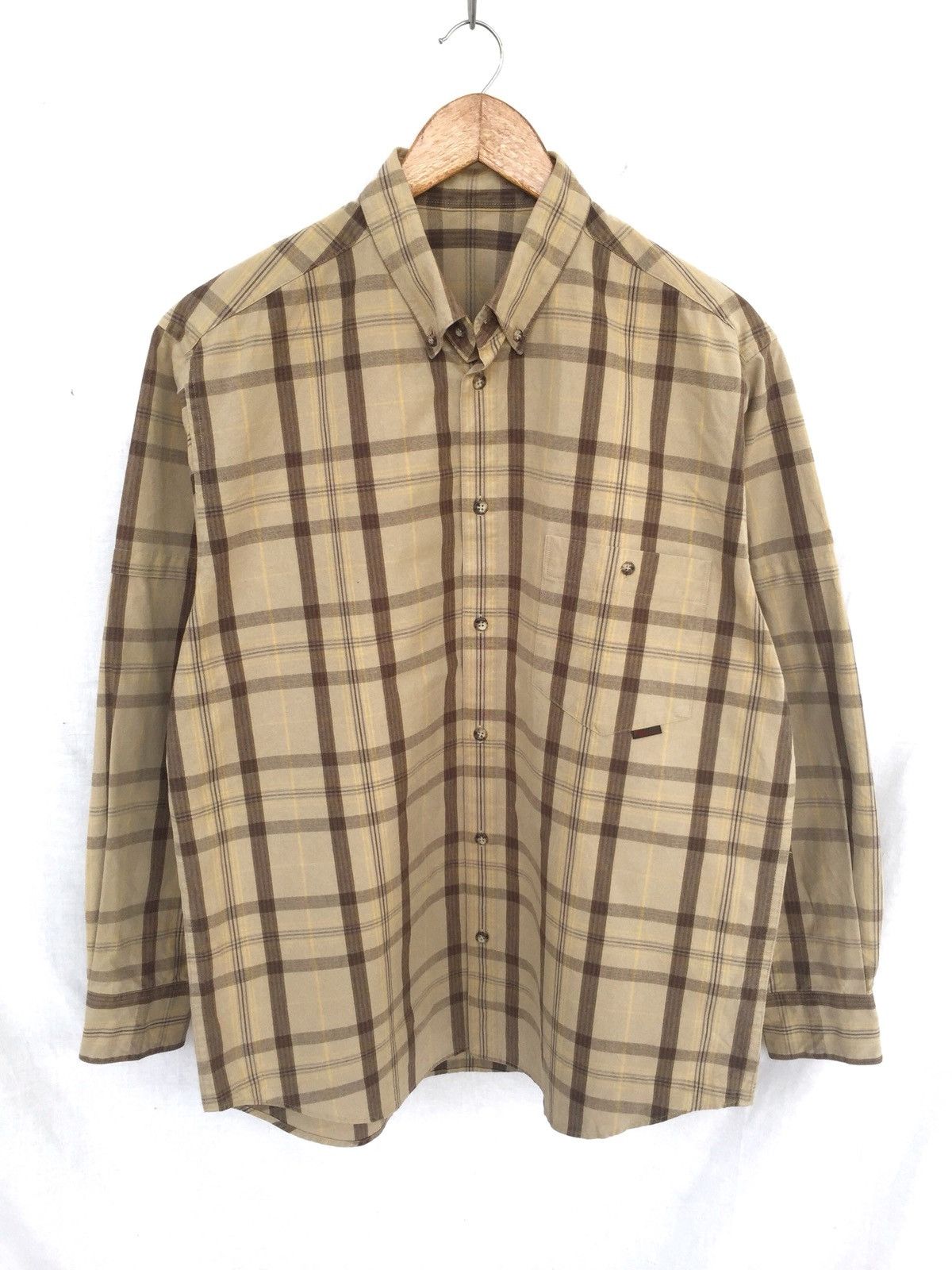 Japanese Brand Made In Japan Papas Checked Plaid Oversized Button Up Shirt Size US L / EU 52-54 / 3 - 1 Thumbnail