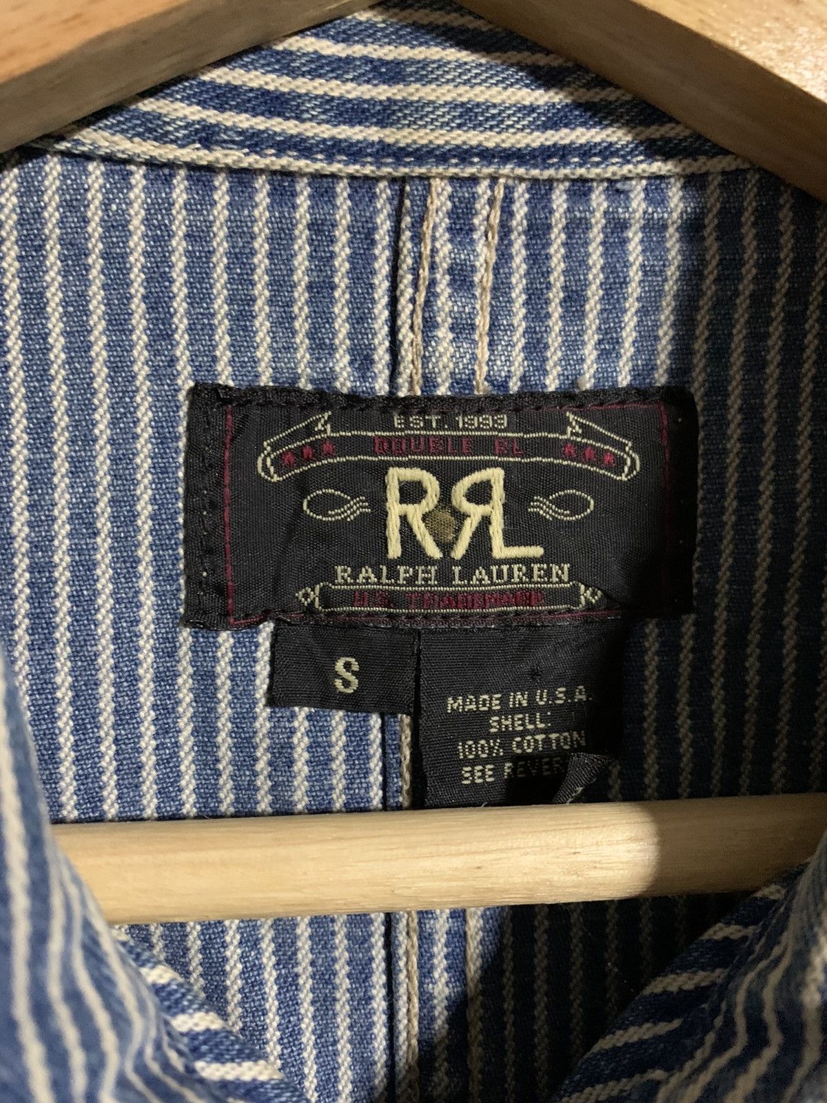 RRL Ralph Lauren RRL Double Ralph Lauren Hickory Zipper Jacket Size US S / EU 44-46 / 1 - 6 Thumbnail