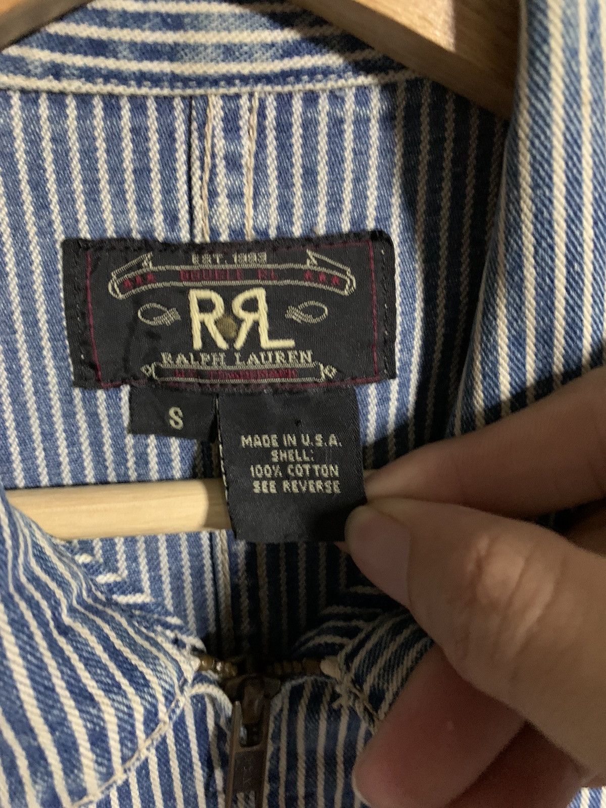 RRL Ralph Lauren RRL Double Ralph Lauren Hickory Zipper Jacket Size US S / EU 44-46 / 1 - 3 Thumbnail