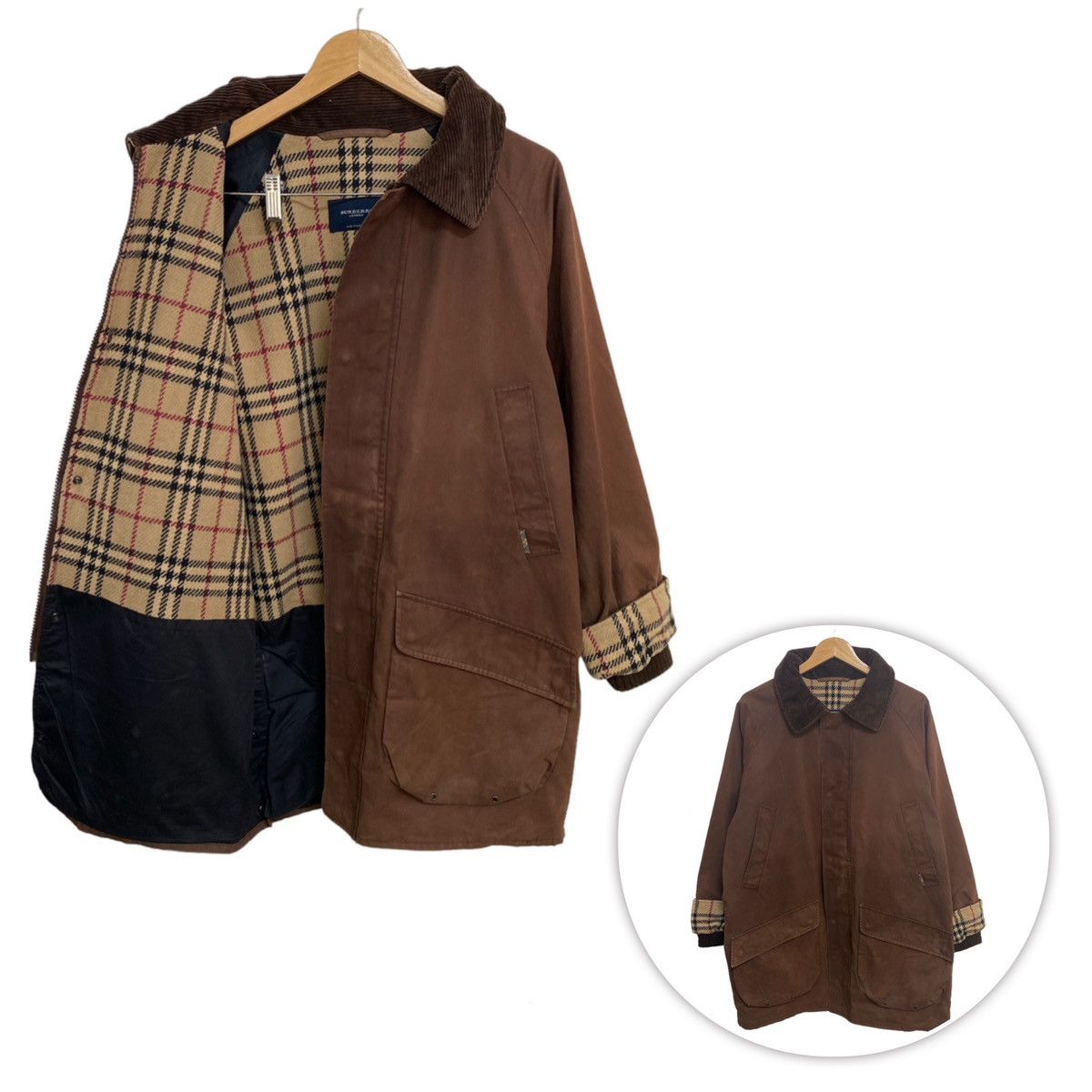 Vintage Burberry Wax Jacket | Grailed