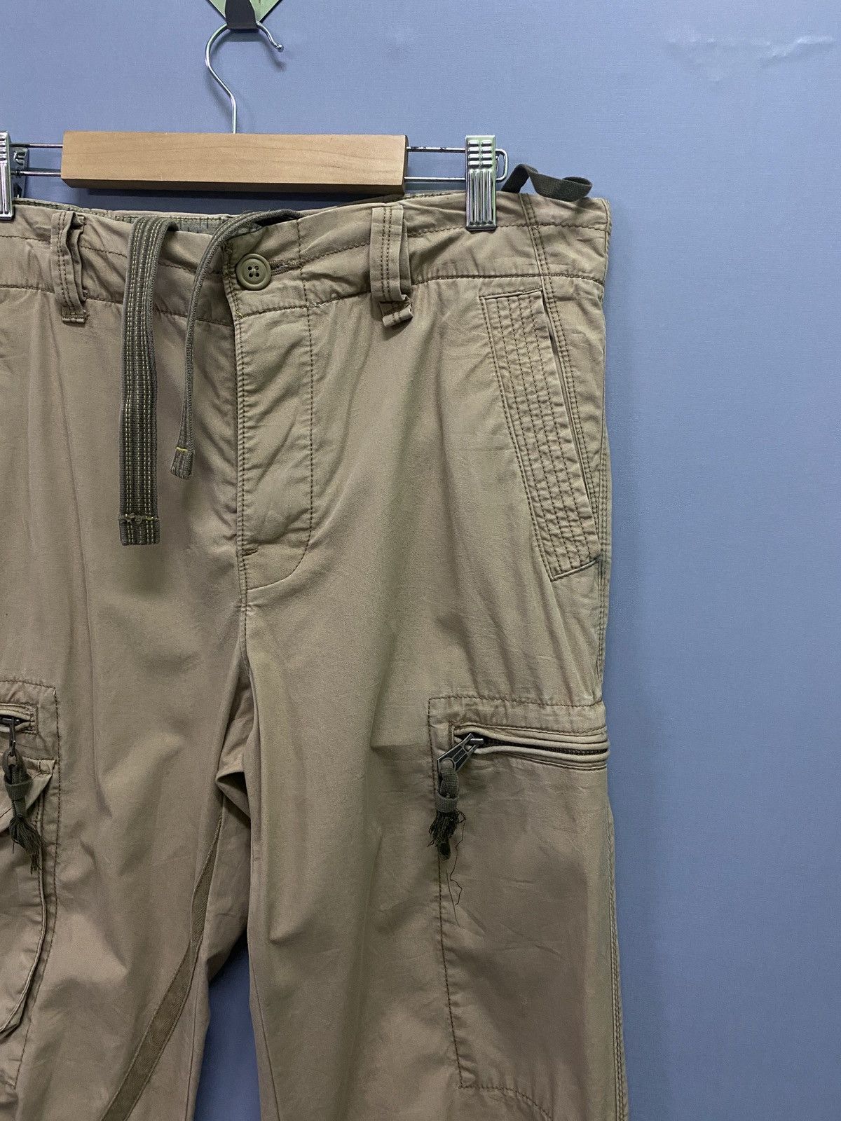 Gap × Vintage Vintage GAP Cargo Multi Pocket Tactical Parachute Pants Size US 33 - 8 Thumbnail
