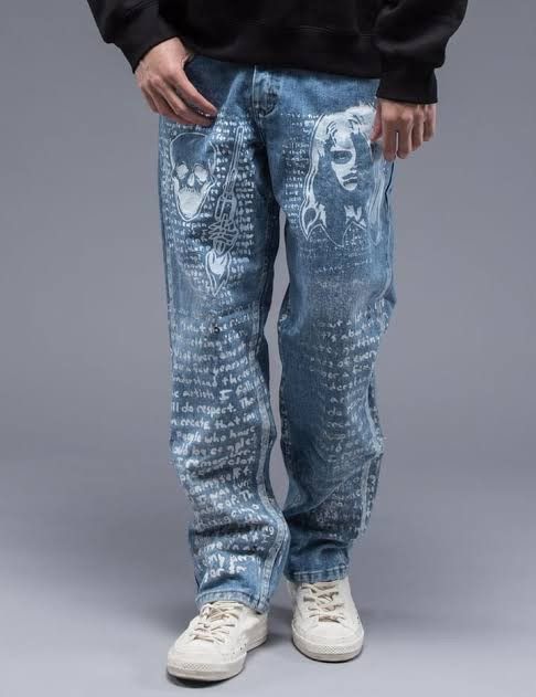 Levi's SAM by Warren Lotas Paint Custom Jeans Denim Pants Size US 30 / EU 46 - 4 Thumbnail