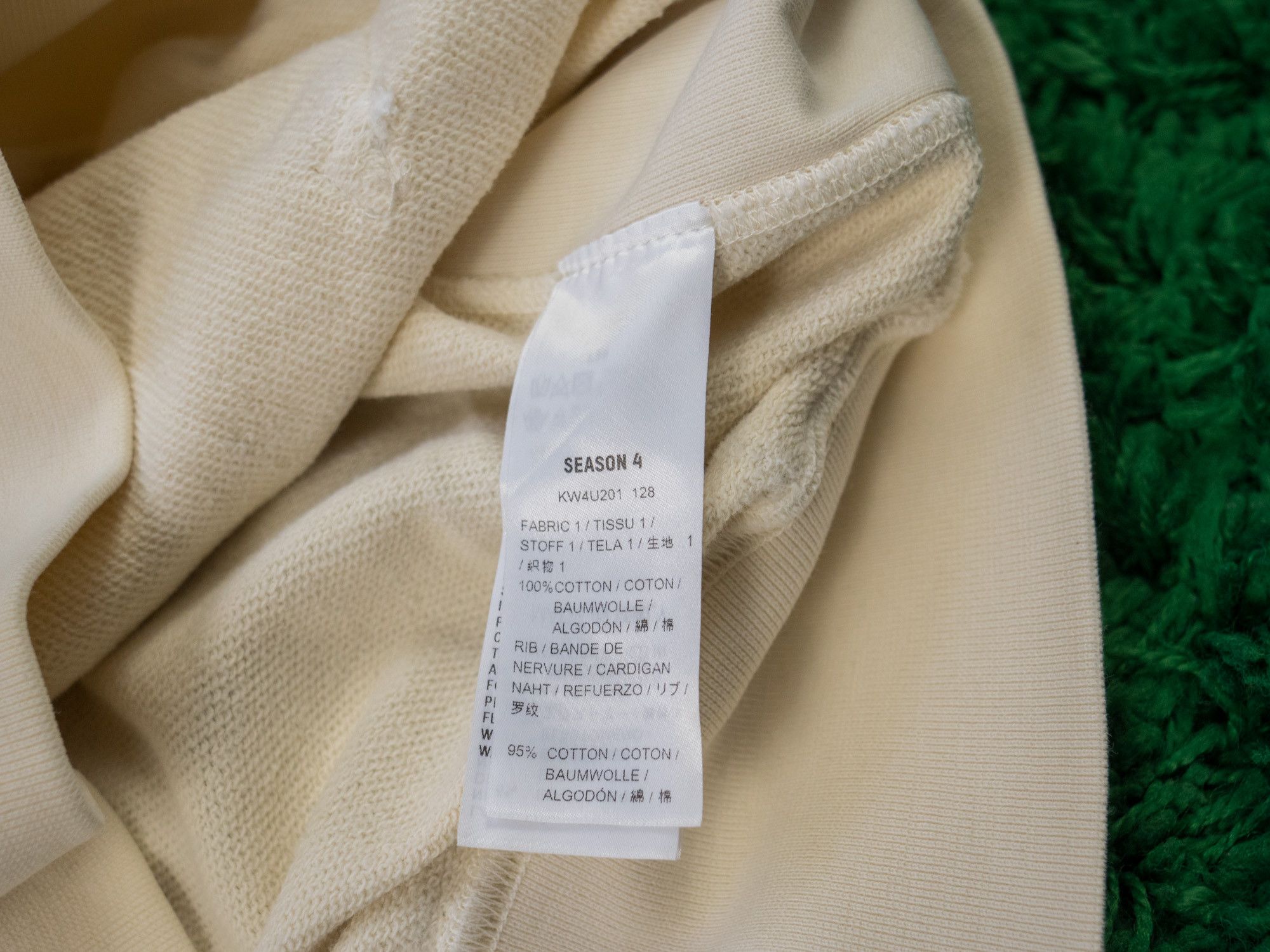 Yeezy YEEZY SEASON 4 Boxy Fit Cotton HOODIE Beige (L) Size US M / EU 48-50 / 2 - 8 Thumbnail
