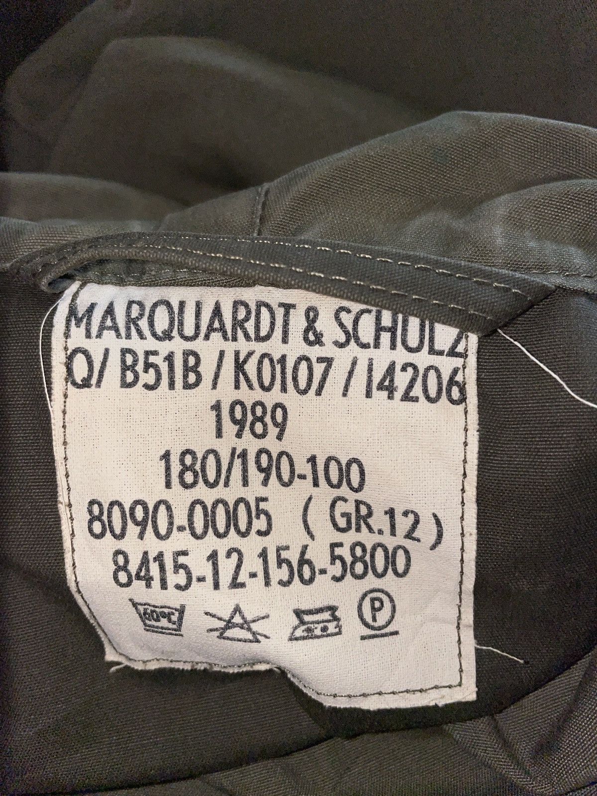 Vintage MARQUARDT & SCHULZ GERMANY ARMY PARKAS OPTI ZIPPER Size US L / EU 52-54 / 3 - 7 Thumbnail