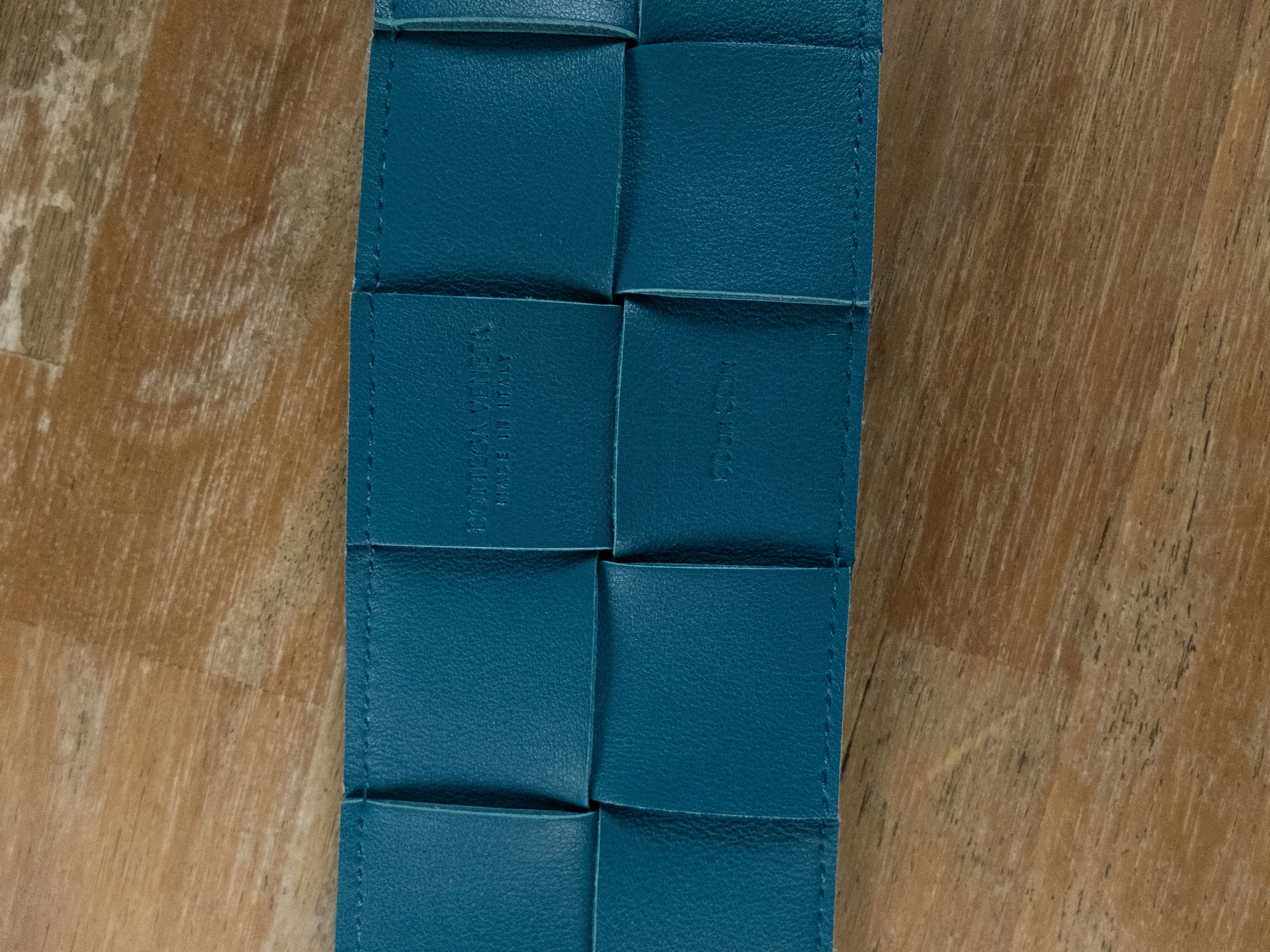 Bottega Veneta BOTTEGA VENETA blue intrecciato woven triangle belt 80 Size ONE SIZE - 9 Thumbnail