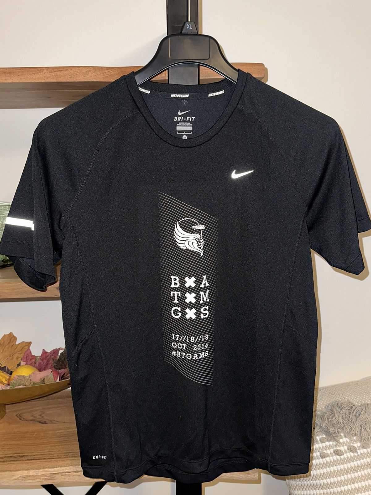 Nike × Vintage Rare 2014 Nike Running Junkies Swoosh T-Shirt spell out logo Size US M / EU 48-50 / 2 - 1 Thumbnail