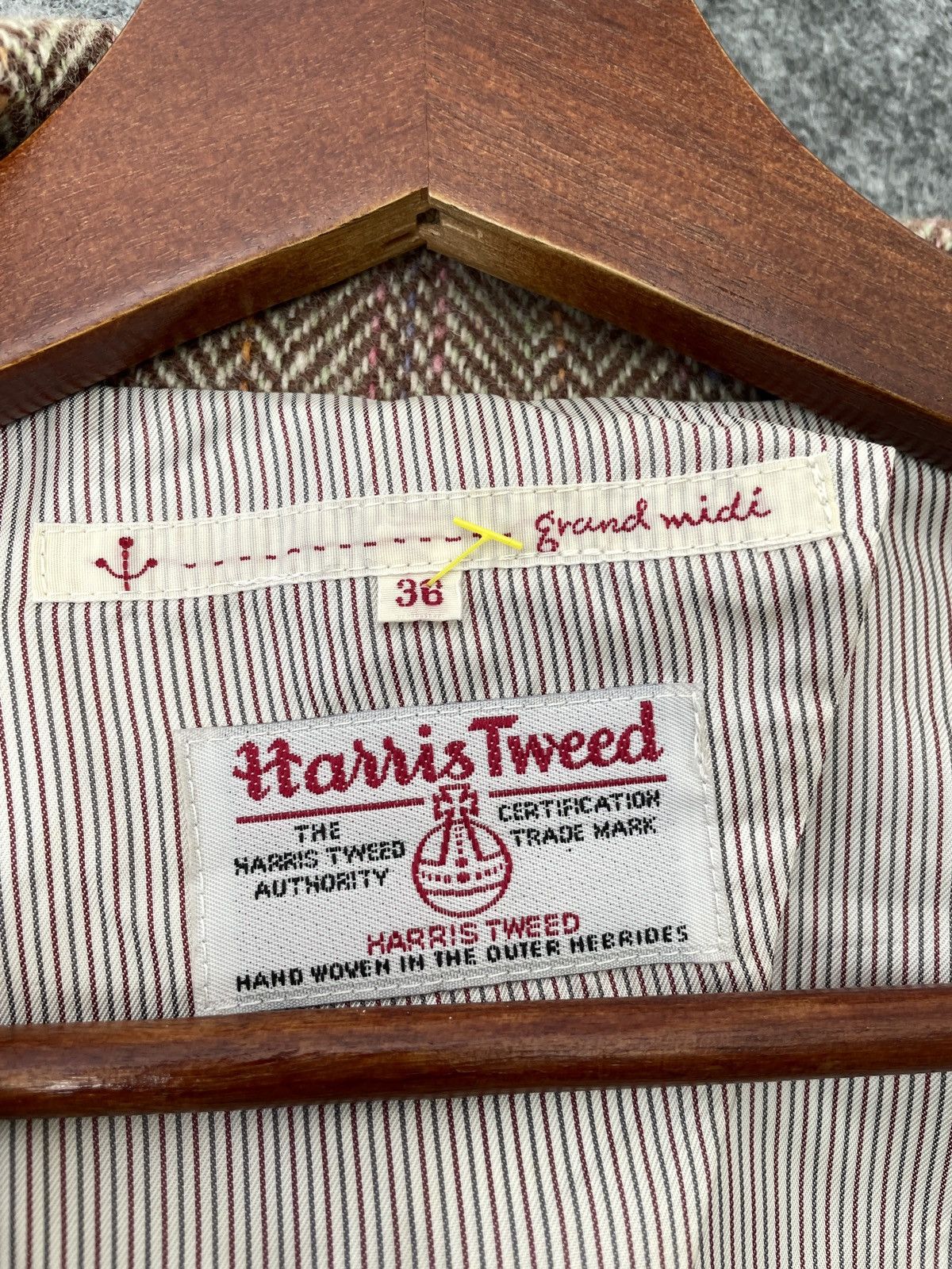 Harris Tweed × Japanese Brand HARIS TWEED x GRAND MIDI WOOL JACKET Size US XS / EU 42 / 0 - 6 Thumbnail