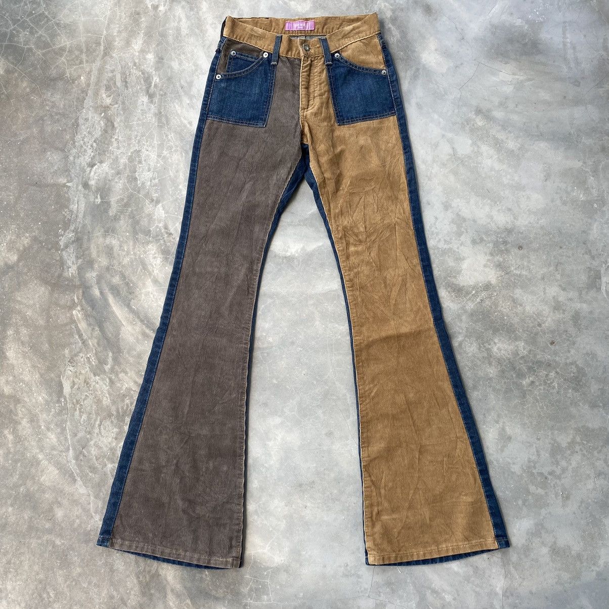 Edwin × Japanese Brand Something by Edwin patchwork jeans flare jeans Size 26" / US 2 / IT 38 - 1 Thumbnail