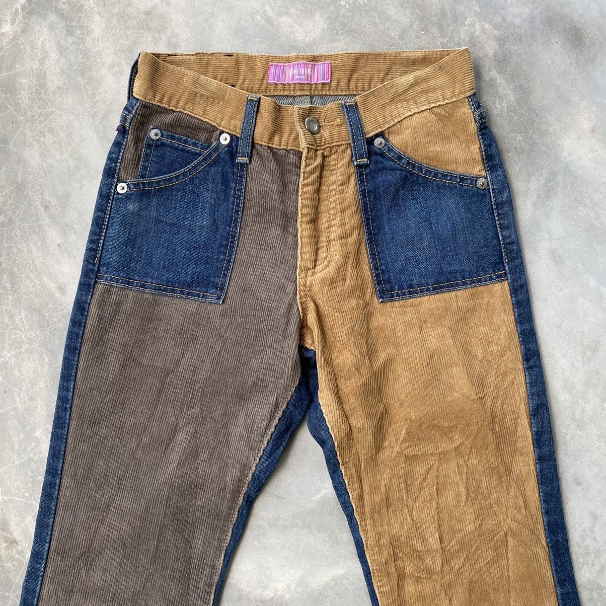Edwin × Japanese Brand Something by Edwin patchwork jeans flare jeans Size 26" / US 2 / IT 38 - 2 Thumbnail