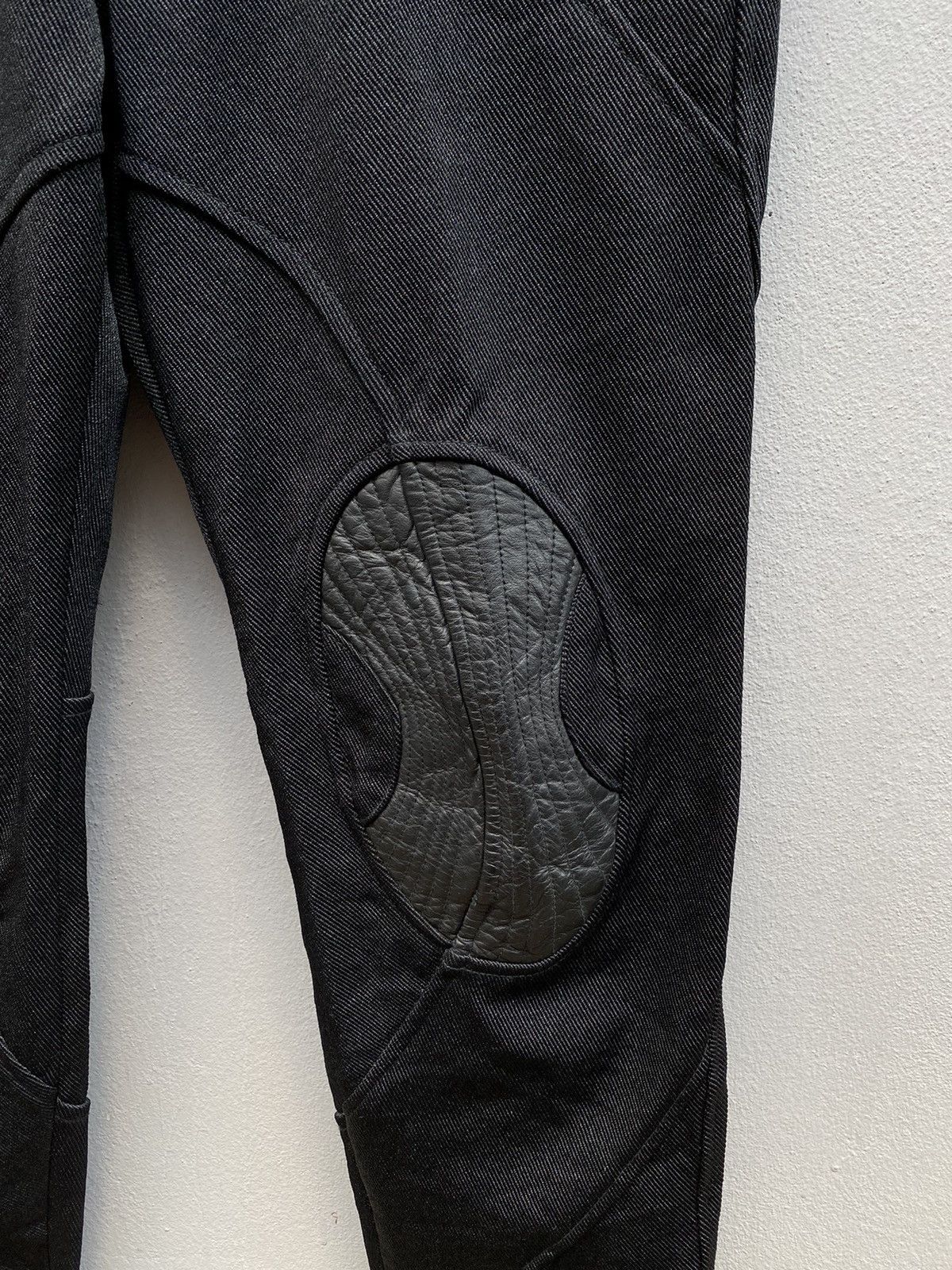 Yoshiyuki Konishi 💥RARE💥 Yoshiyuki Konishi “FICCE” Leather Panel Biker Pant Size US 30 / EU 46 - 6 Thumbnail