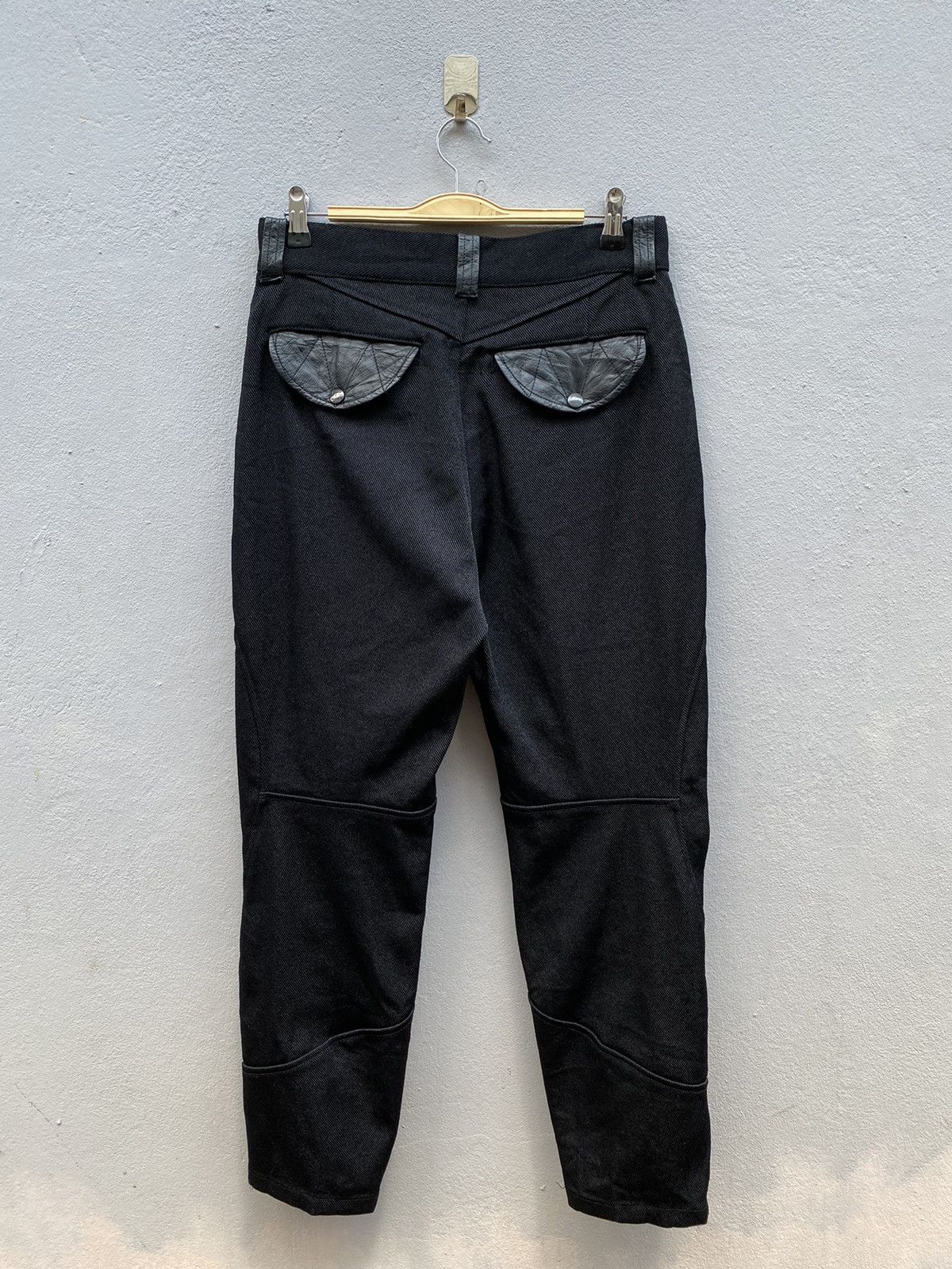 Yoshiyuki Konishi 💥RARE💥 Yoshiyuki Konishi “FICCE” Leather Panel Biker Pant Size US 30 / EU 46 - 2 Thumbnail