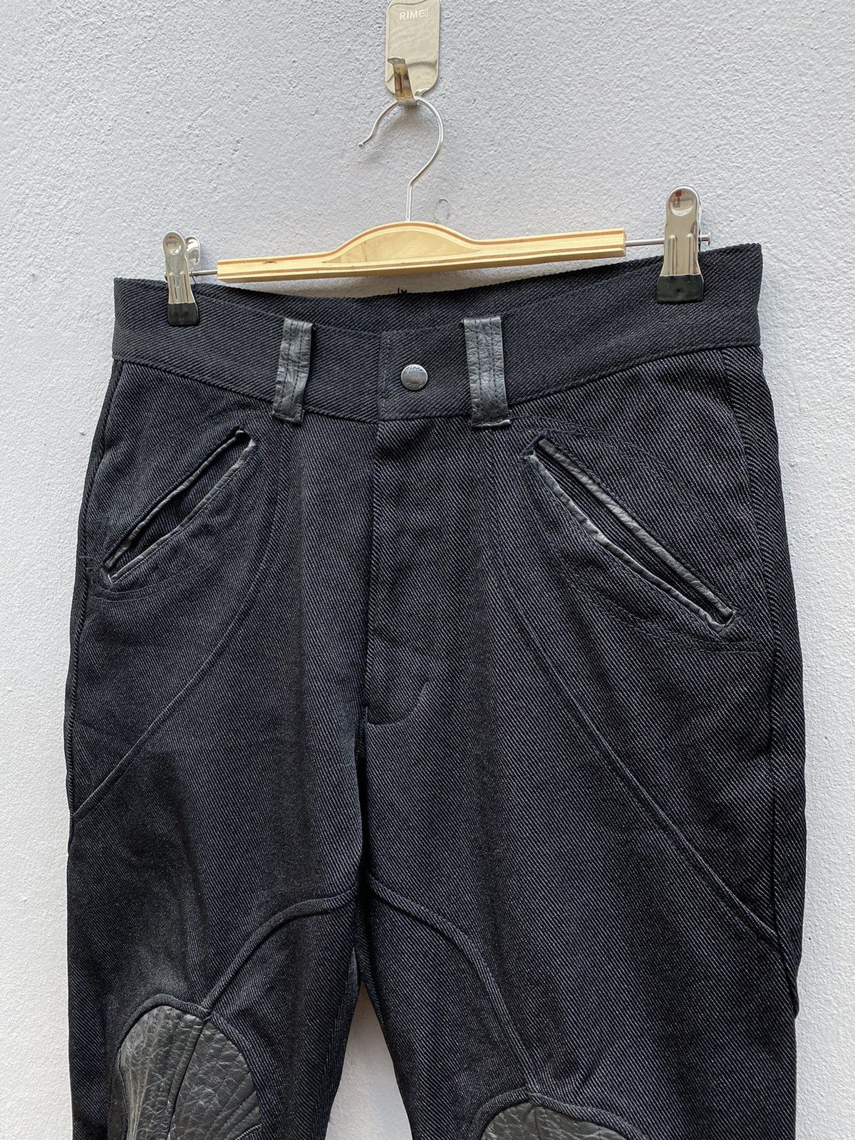 Yoshiyuki Konishi 💥RARE💥 Yoshiyuki Konishi “FICCE” Leather Panel Biker Pant Size US 30 / EU 46 - 3 Thumbnail
