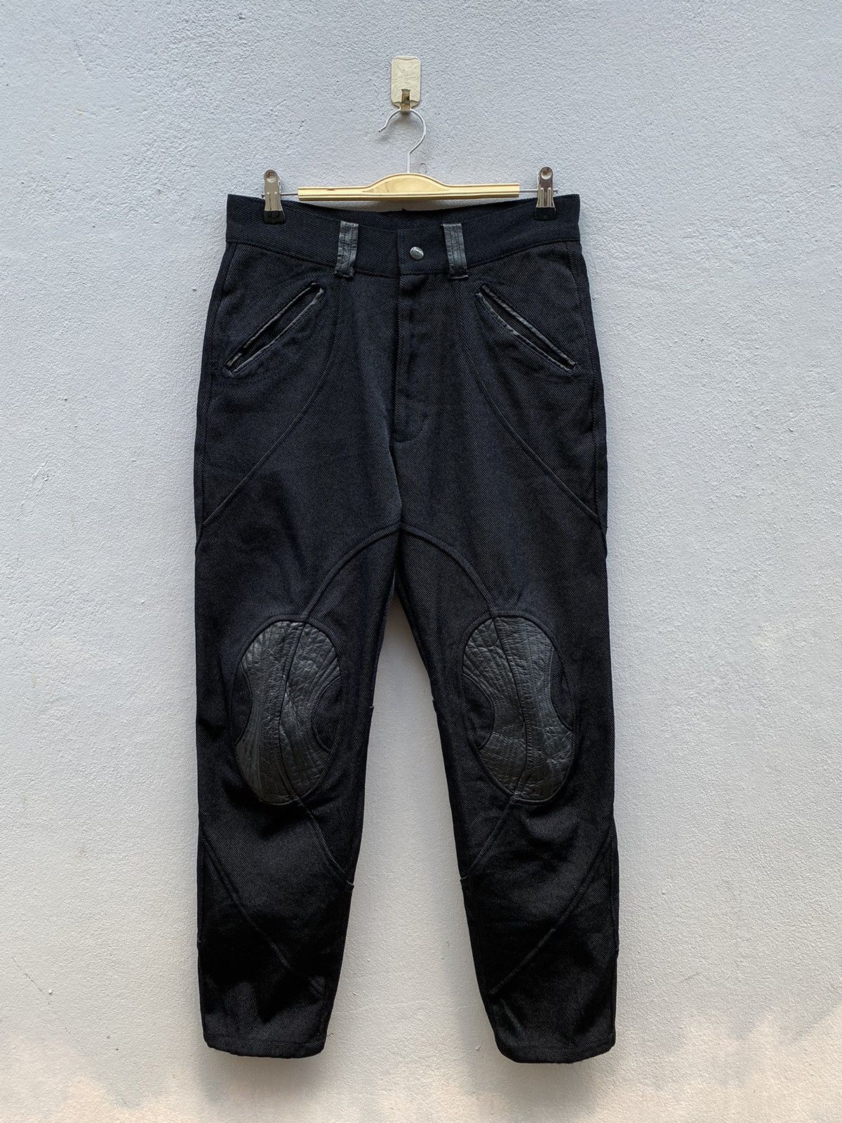 Yoshiyuki Konishi 💥RARE💥 Yoshiyuki Konishi “FICCE” Leather Panel Biker Pant Size US 30 / EU 46 - 1 Thumbnail