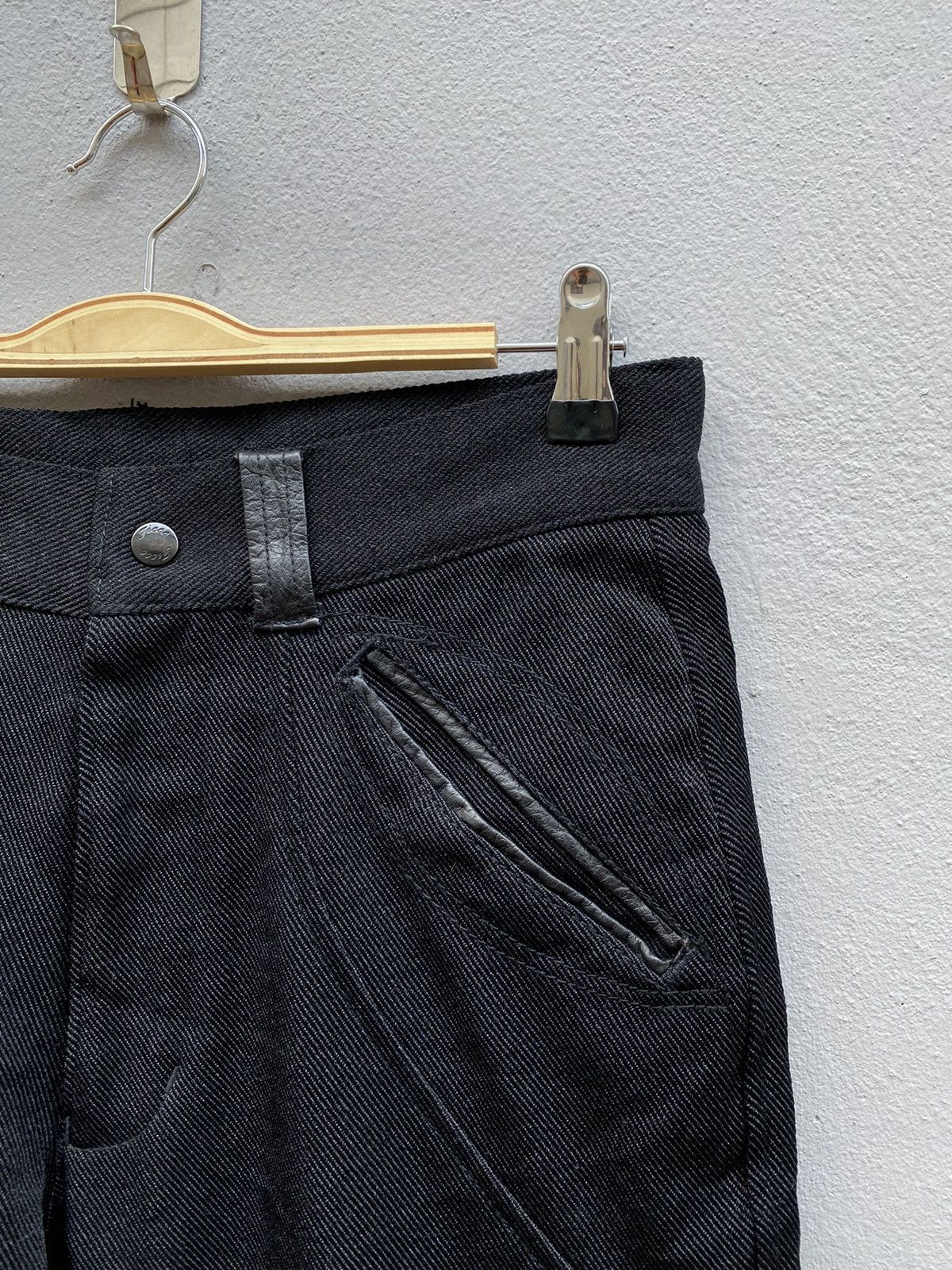 Yoshiyuki Konishi 💥RARE💥 Yoshiyuki Konishi “FICCE” Leather Panel Biker Pant Size US 30 / EU 46 - 4 Thumbnail