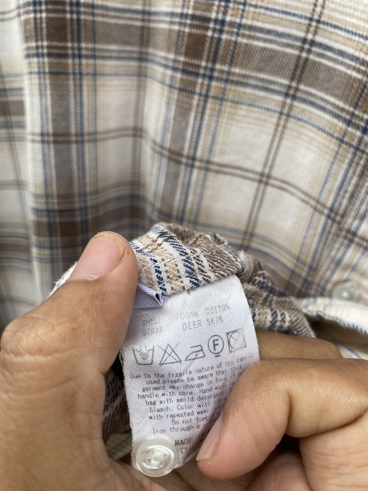 Visvim Visvim Shadow Plaid Checkered with Circle Zip Pocket Brown Size US M / EU 48-50 / 2 - 10 Thumbnail