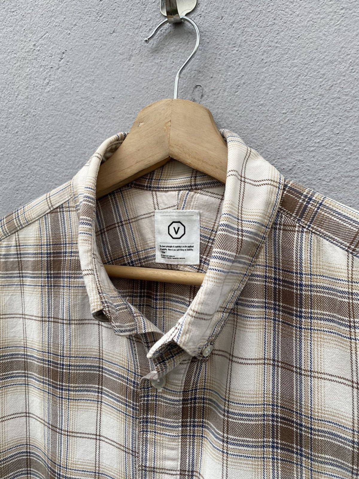 Visvim Visvim Shadow Plaid Checkered with Circle Zip Pocket Brown Size US M / EU 48-50 / 2 - 3 Thumbnail