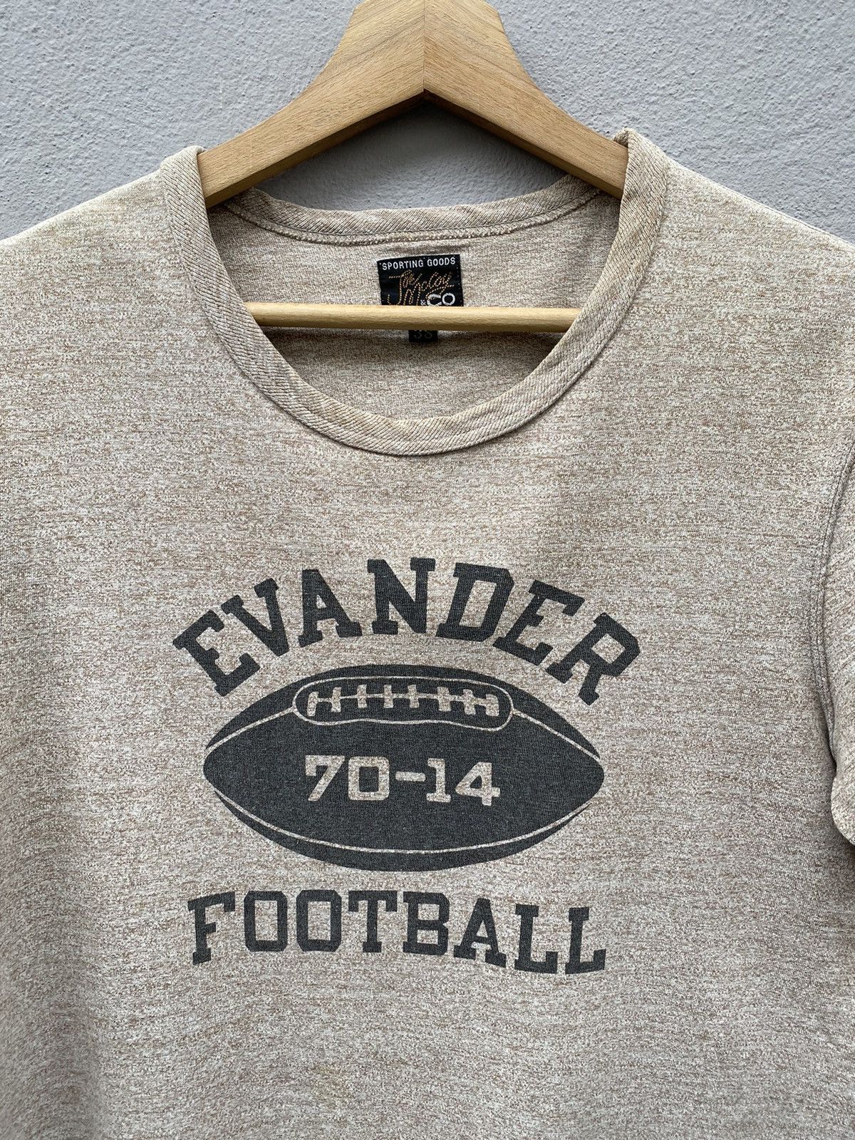 TOYS McCOY 💥Joe Mccoy & Co “Evander Football” Heavyweight Cotton Tee Size US M / EU 48-50 / 2 - 2 Thumbnail