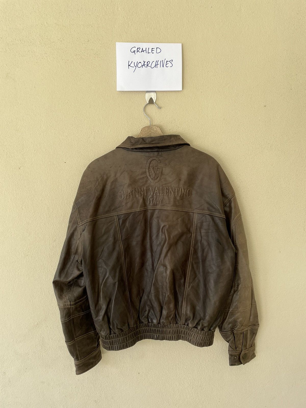 VINTAGE GIANNI VALENTINO AVANT GARDE LEATHER JACKET