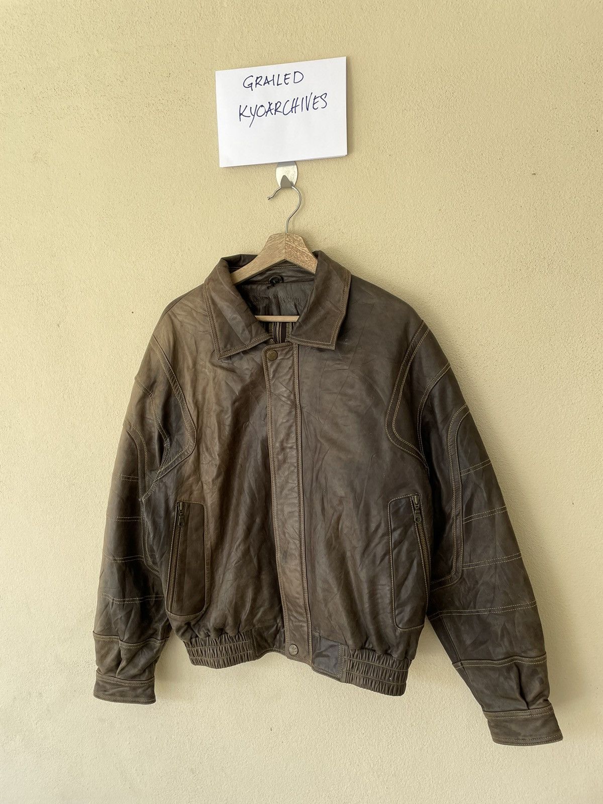 VINTAGE GIANNI VALENTINO AVANT GARDE LEATHER JACKET