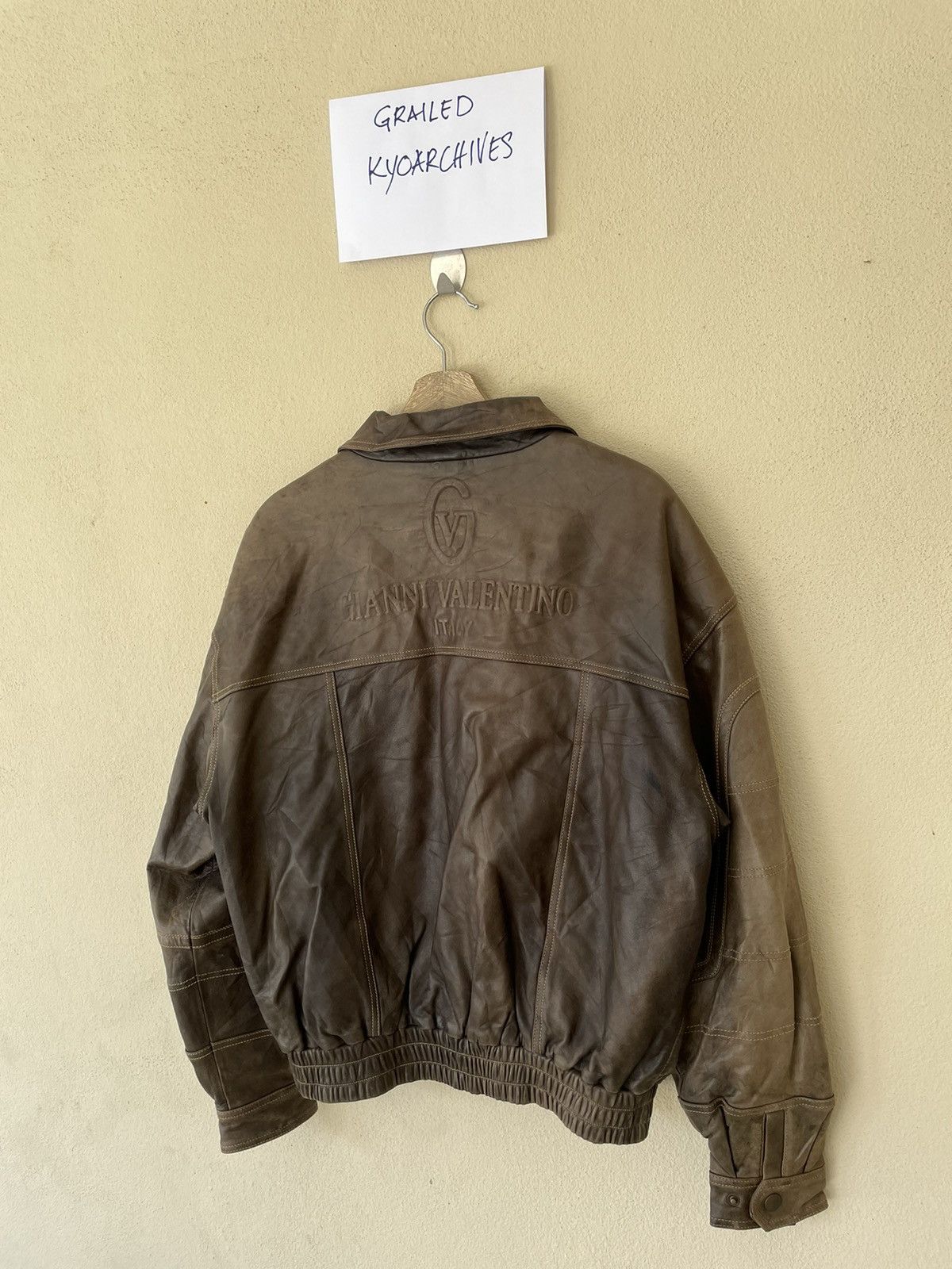 VINTAGE GIANNI VALENTINO AVANT GARDE LEATHER JACKET