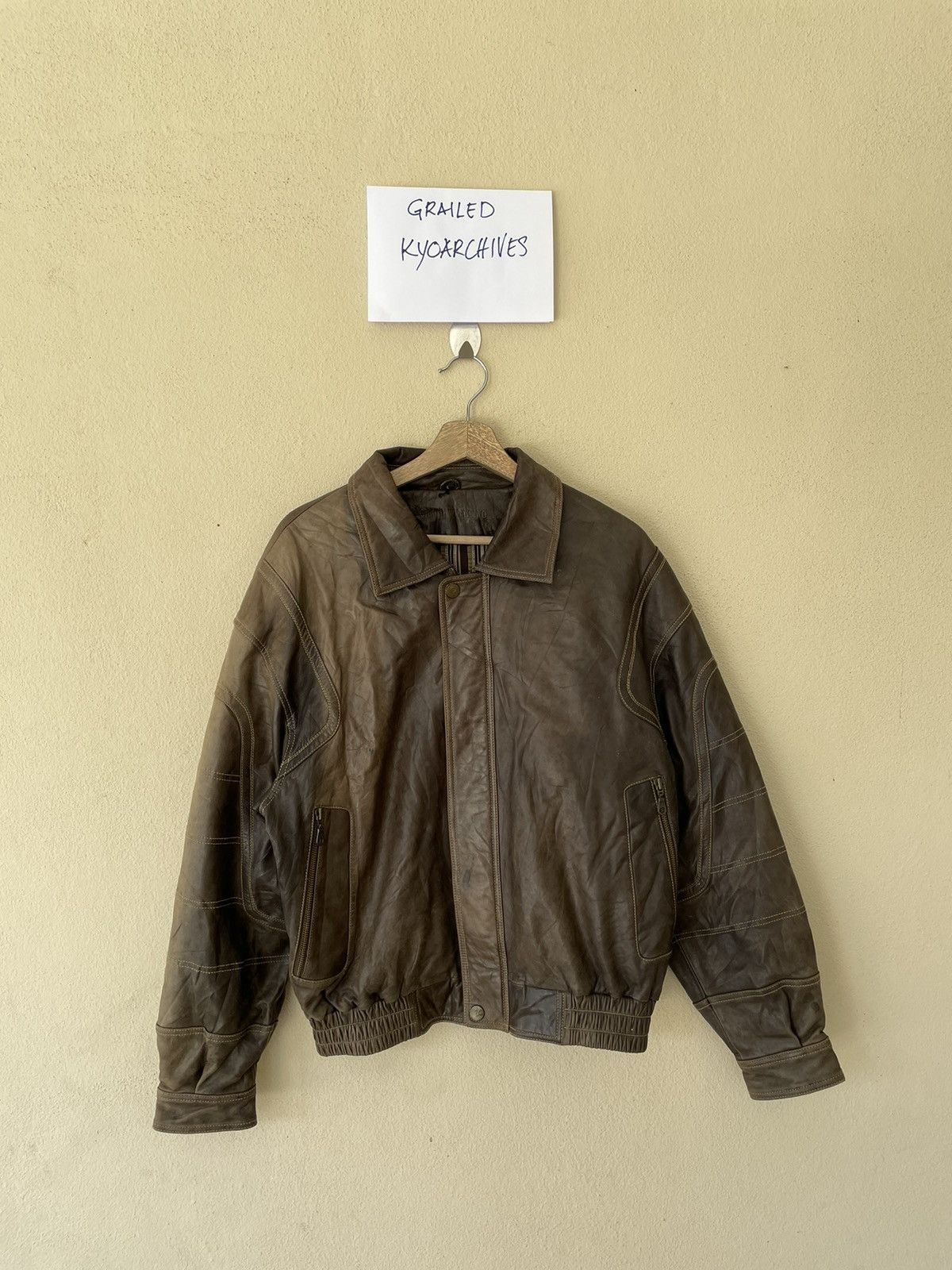 Other VINTAGE GIANNI VALENTINO AVANT GARDE LEATHER JACKET Size US L / EU 52-54 / 3 - 2 Thumbnail