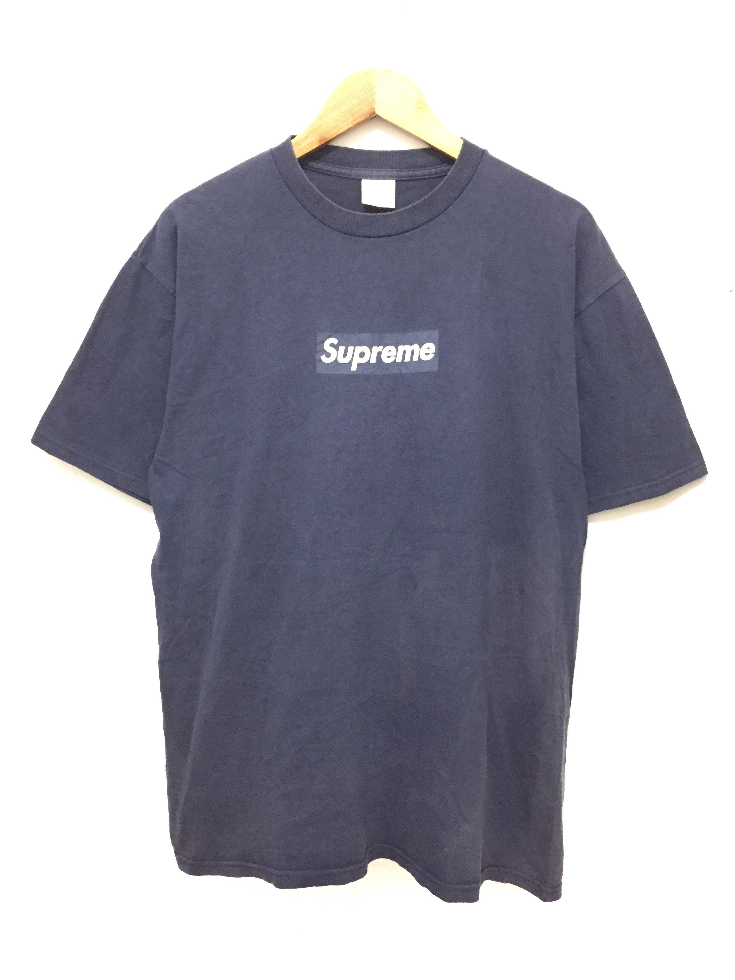 Supreme 1999 Navy Box Logo tee Size US L / EU 52-54 / 3 - 3 Thumbnail