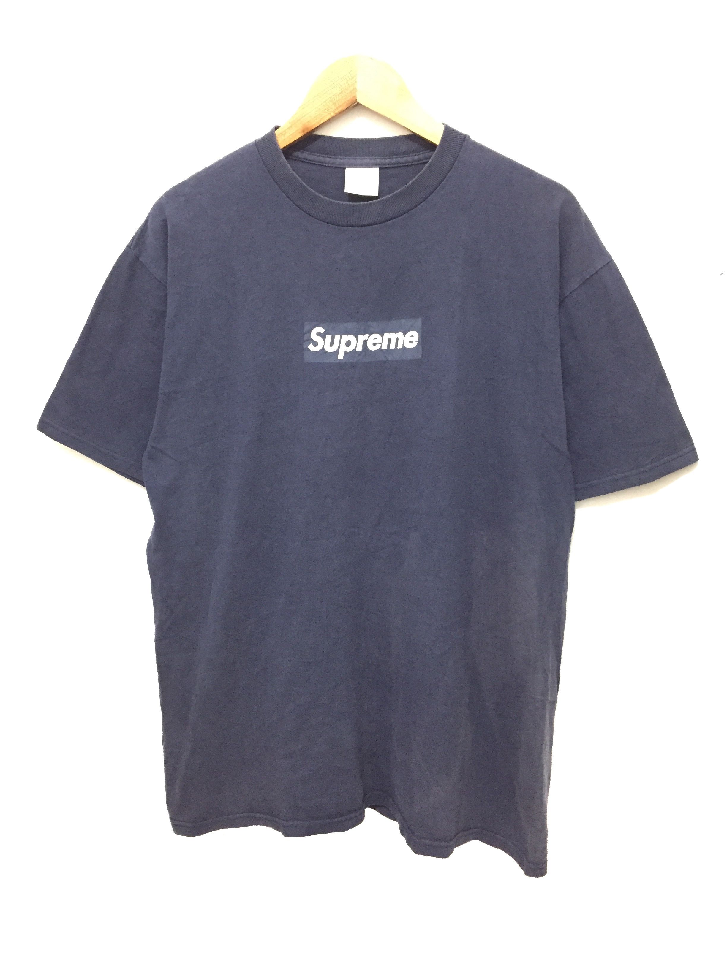 Supreme 1999 Navy Box Logo tee Size US L / EU 52-54 / 3 - 2 Thumbnail