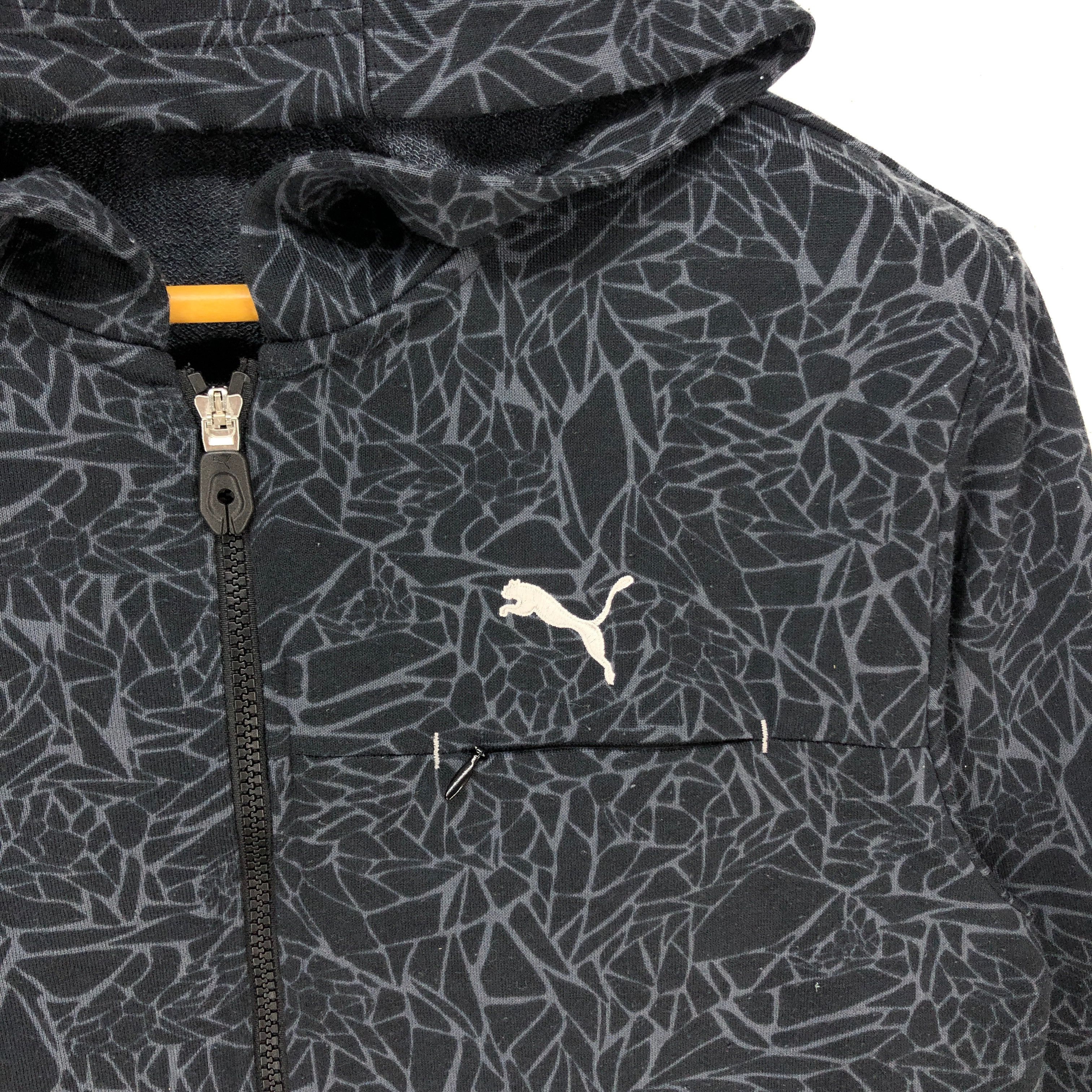 Puma PUMA Zipper Hoodie Abstract Design #1445-52 Size US M / EU 48-50 / 2 - 2 Thumbnail