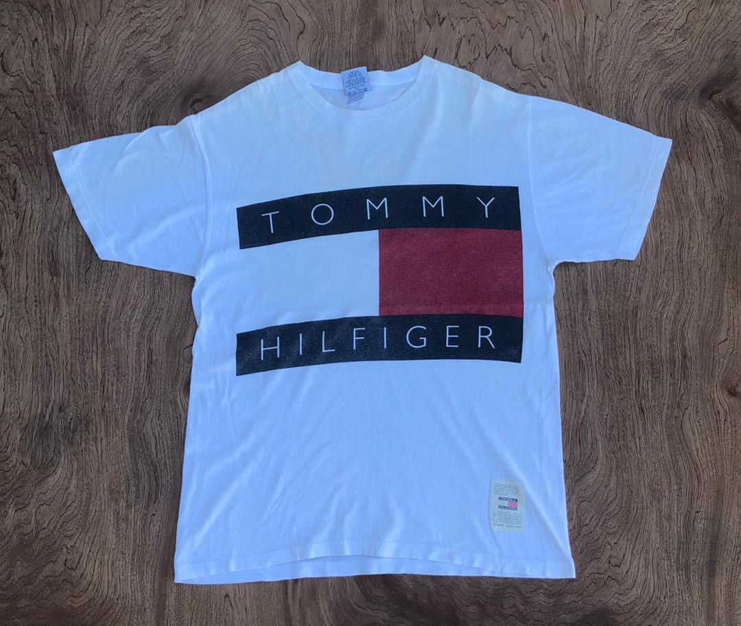 image of Tommy Hilfiger Big Logo in White, Men's (Size Medium)