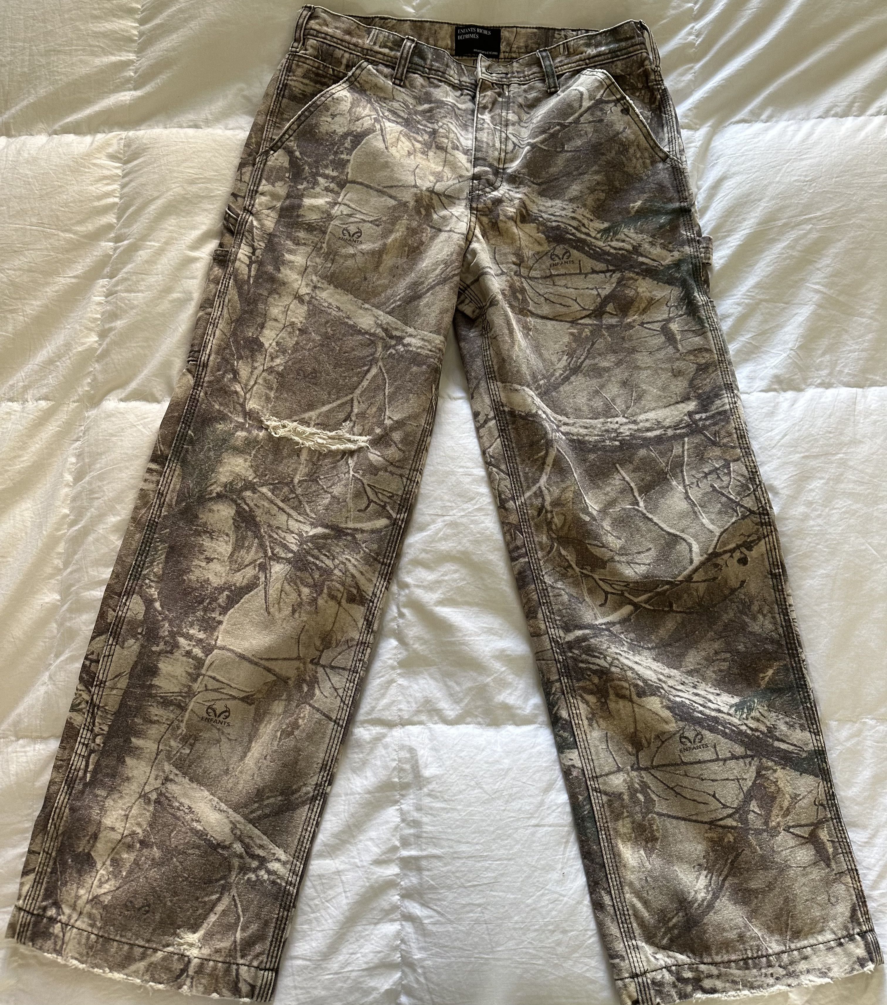 image of Enfants Riches Deprimes Paint Pants - Faded Realtree in Camo, Men's (Size 30)