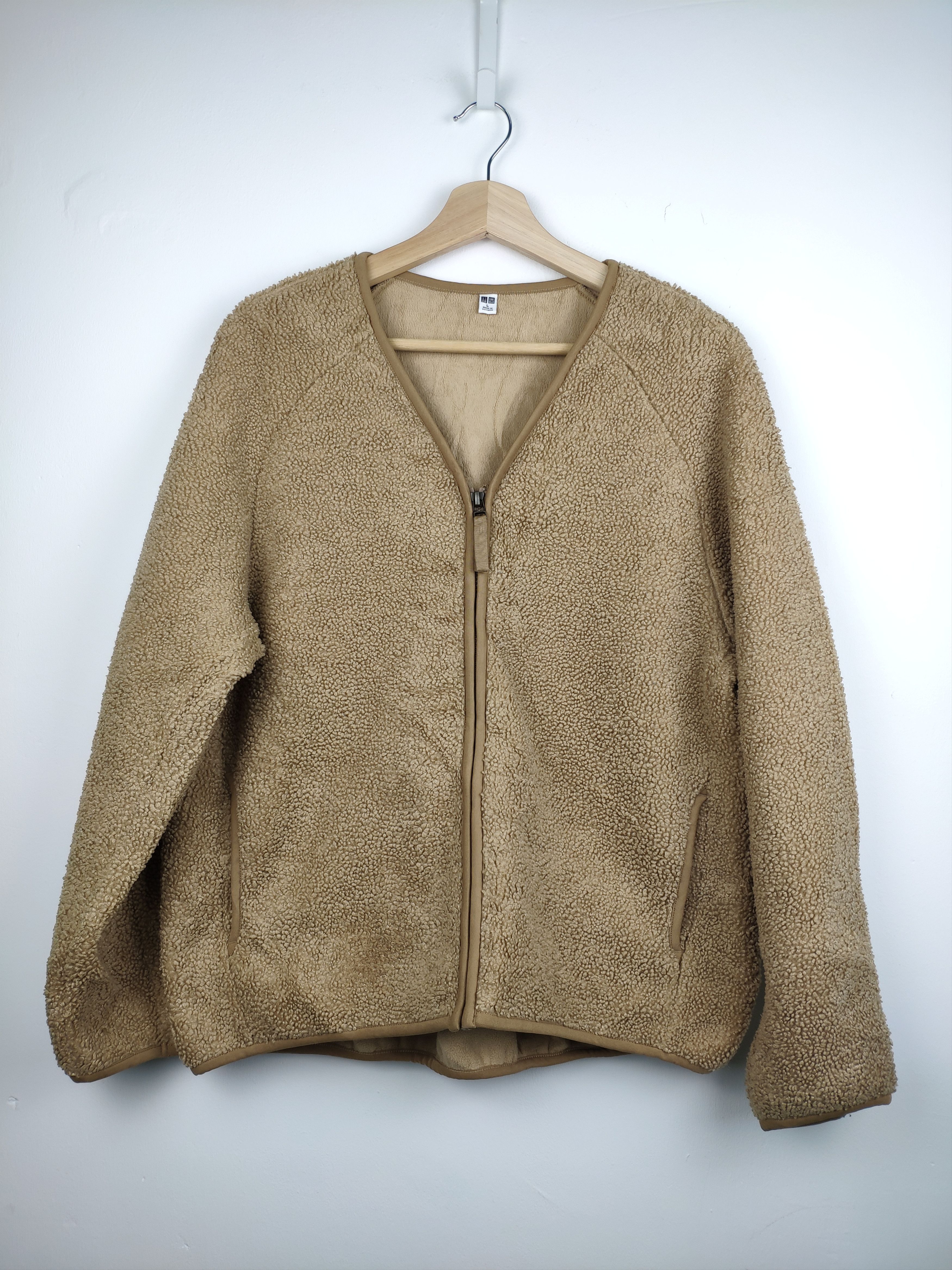 Japanese Brand × Uniqlo Uniqlo Cardigan Sherpa Jacket V Neck Size US M / EU 48-50 / 2 - 1 Thumbnail