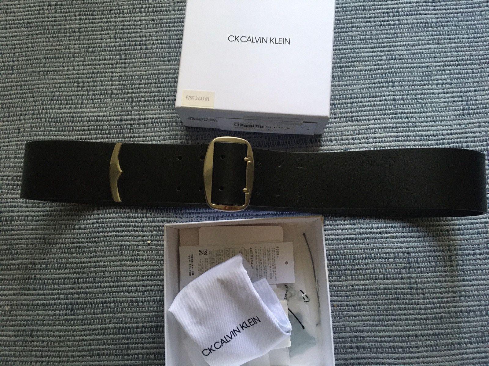 Calvin Klein black leather belt Size ONE SIZE - 3 Thumbnail