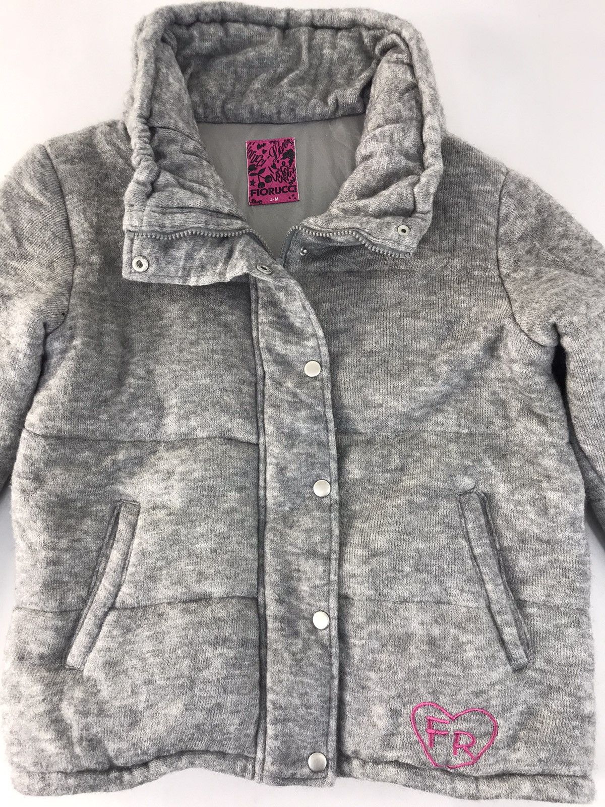Designer × Fiorucci Padded Fiorucci Wool Jacket Quilted Inner Zip Snap Button Size M / US 6-8 / IT 42-44 - 2 Thumbnail