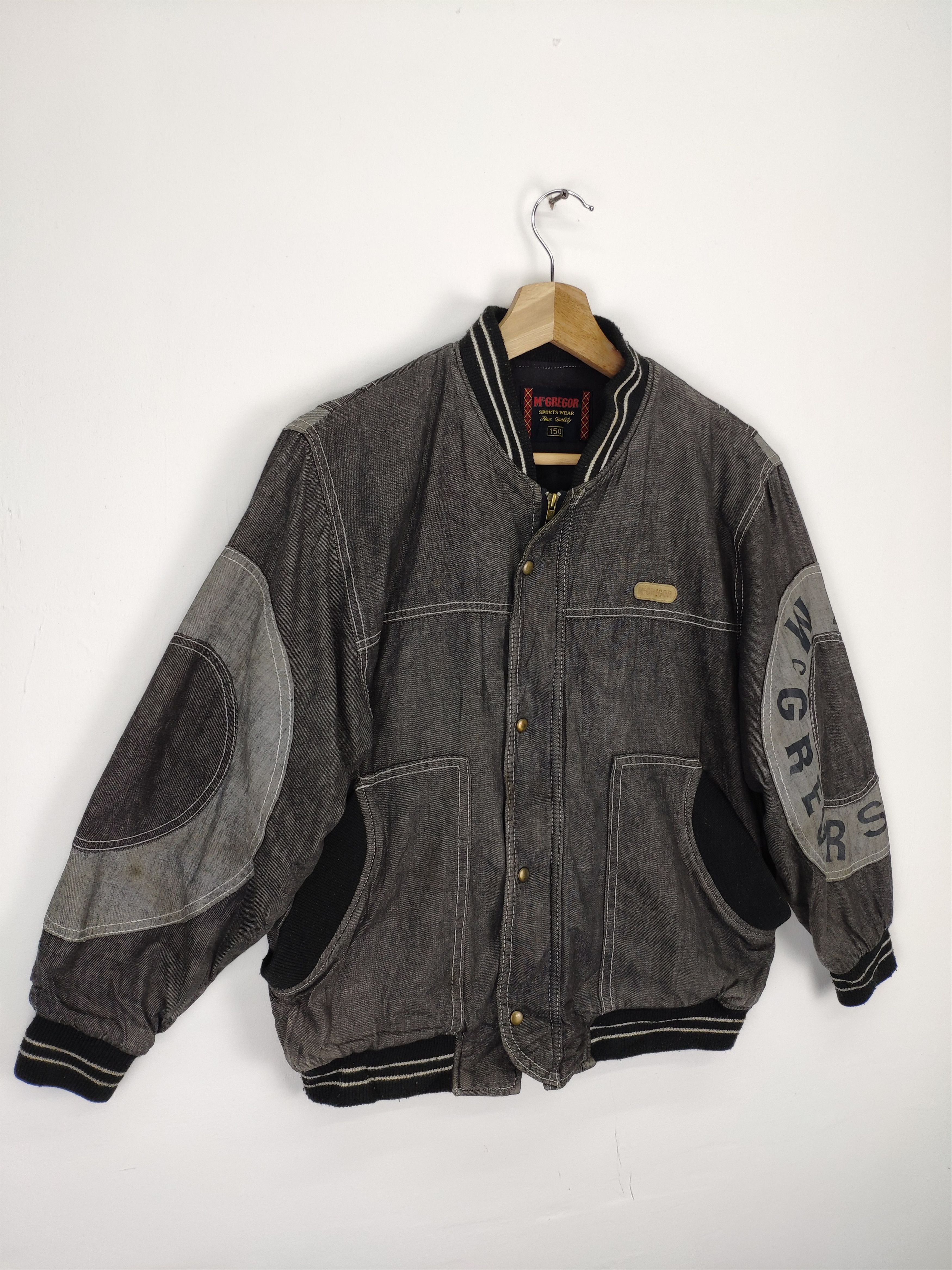 McGregor × Vintage Vintage 1990s McGregor Denim Bomber Jacket Size US S / EU 44-46 / 1 - 3 Thumbnail