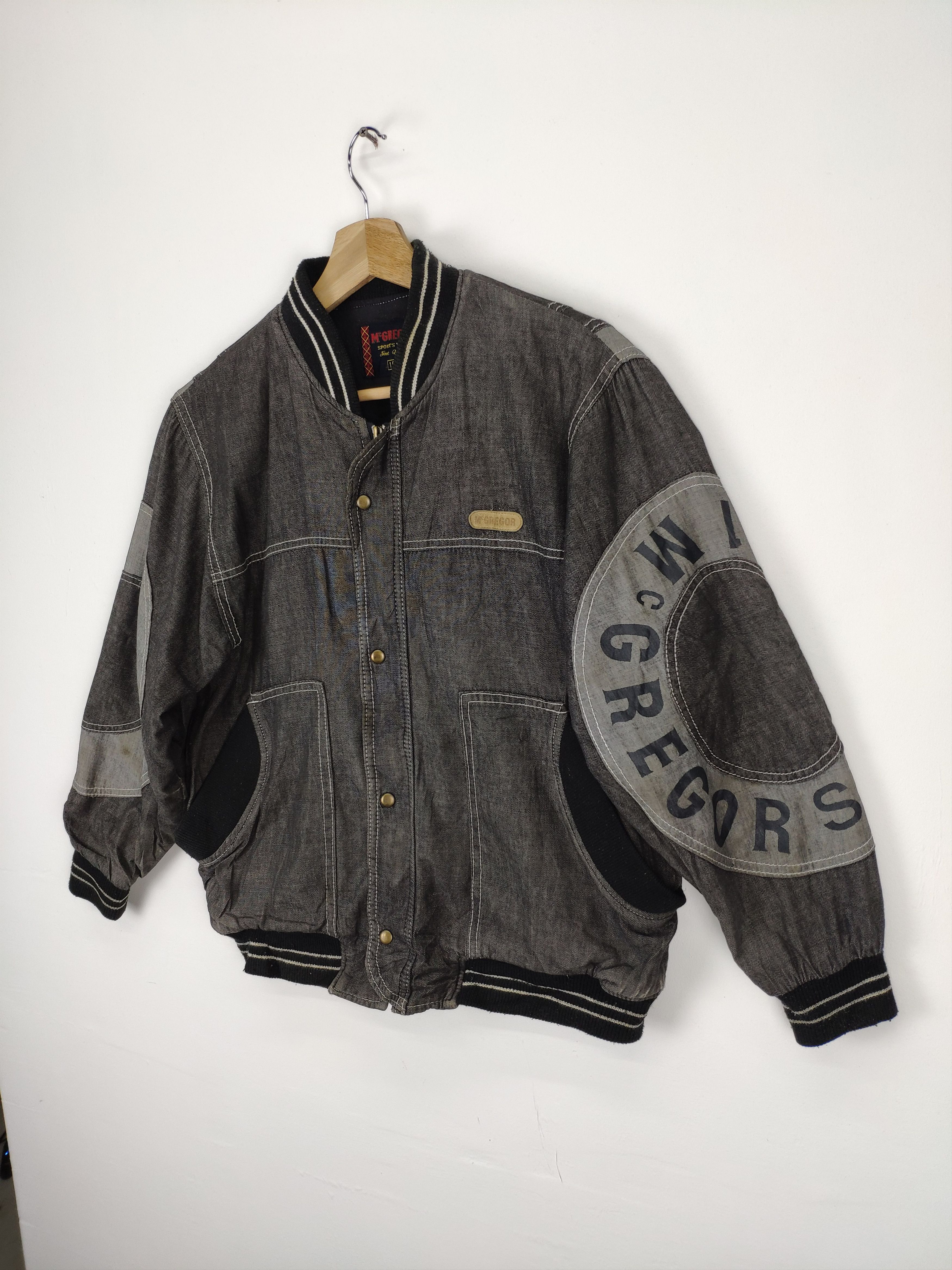 McGregor × Vintage Vintage 1990s McGregor Denim Bomber Jacket Size US S / EU 44-46 / 1 - 2 Thumbnail