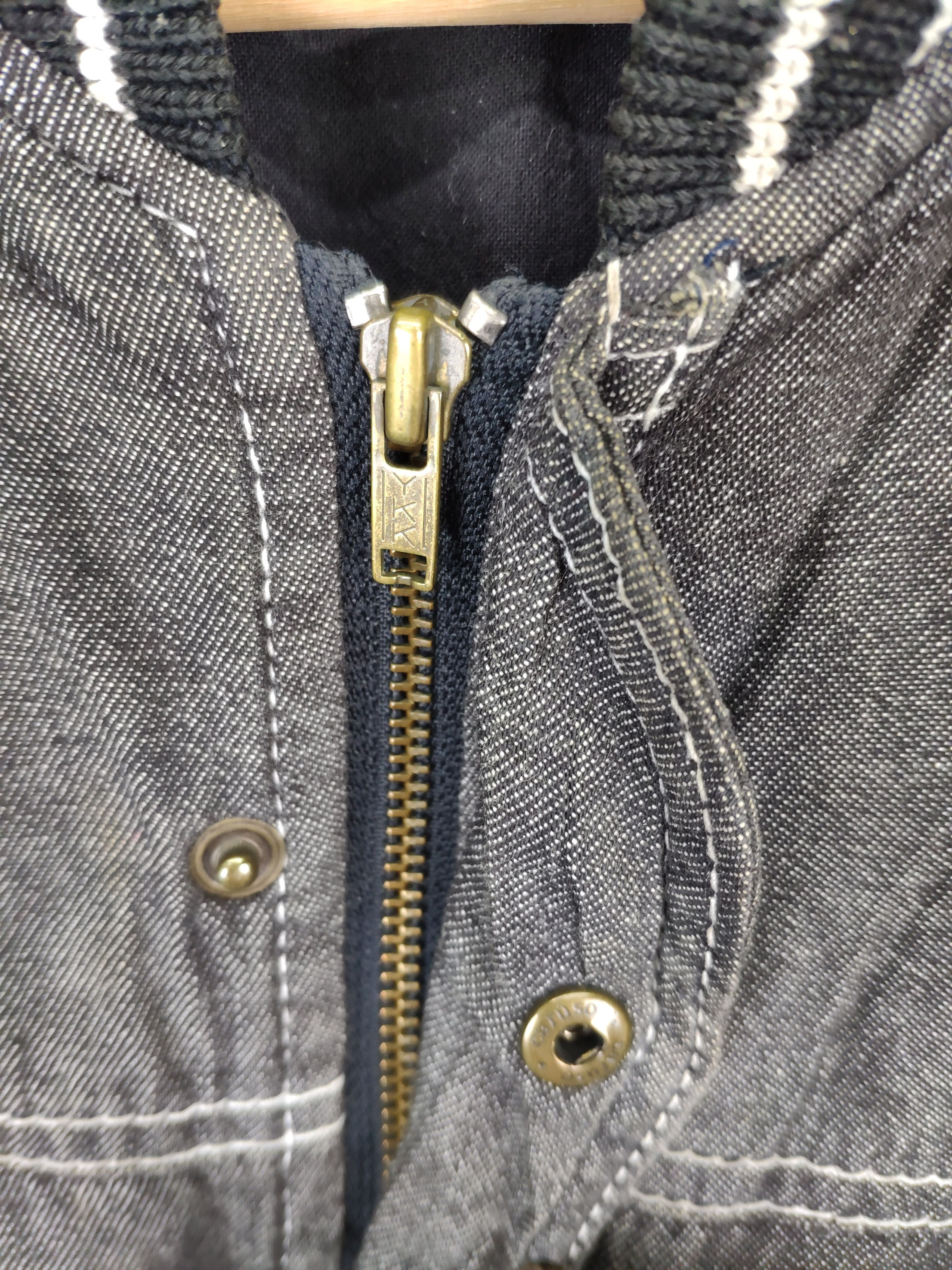 McGregor × Vintage Vintage 1990s McGregor Denim Bomber Jacket Size US S / EU 44-46 / 1 - 14 Thumbnail