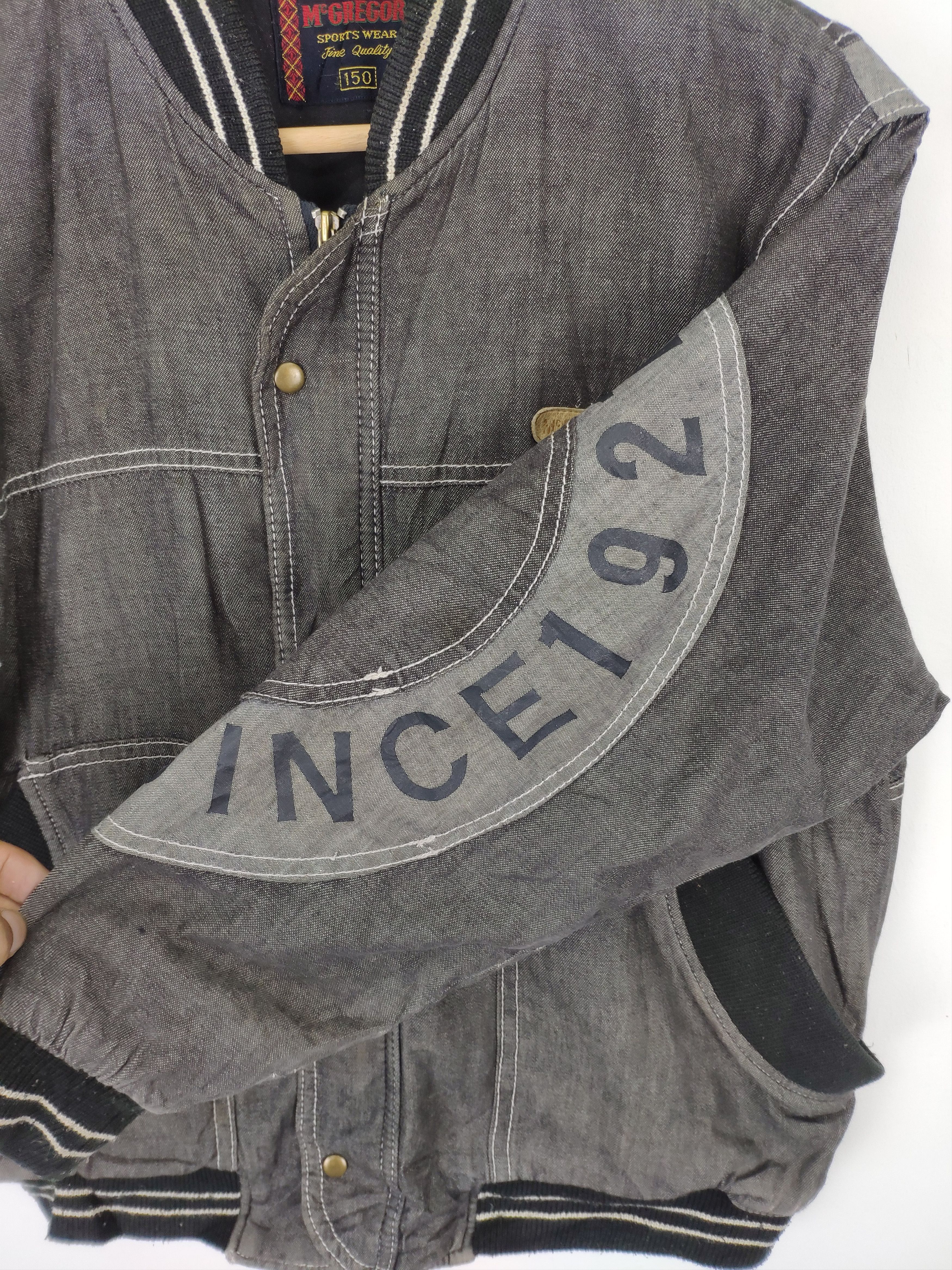 McGregor × Vintage Vintage 1990s McGregor Denim Bomber Jacket Size US S / EU 44-46 / 1 - 10 Thumbnail