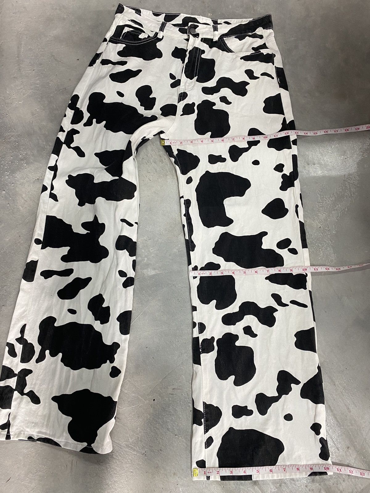 Fashion🔥Cowhide Patterned Baggy Denim