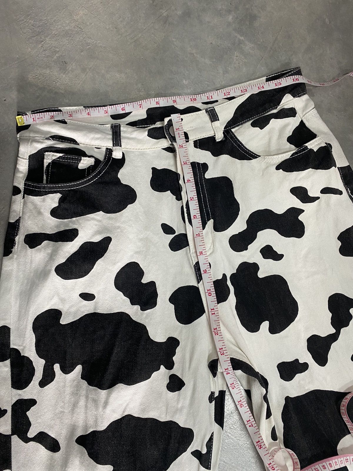 Fashion🔥Cowhide Patterned Baggy Denim