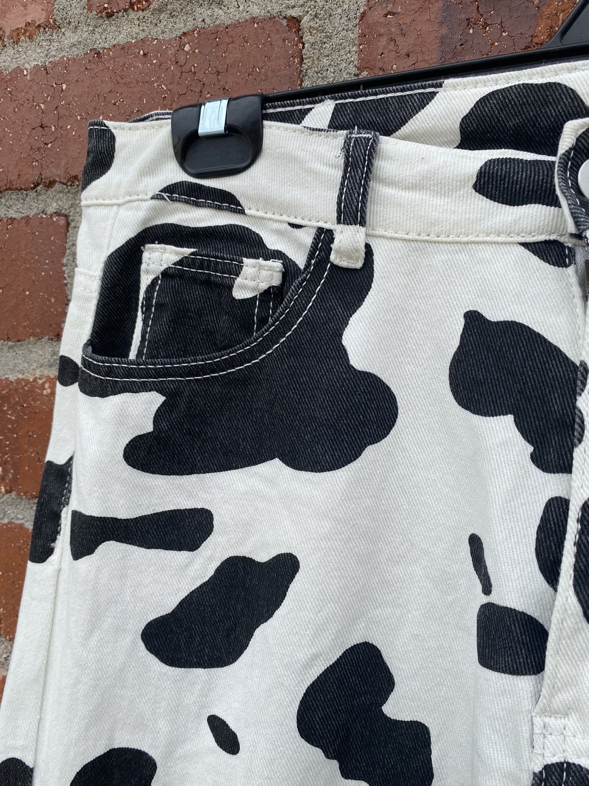 Fashion🔥Cowhide Patterned Baggy Denim