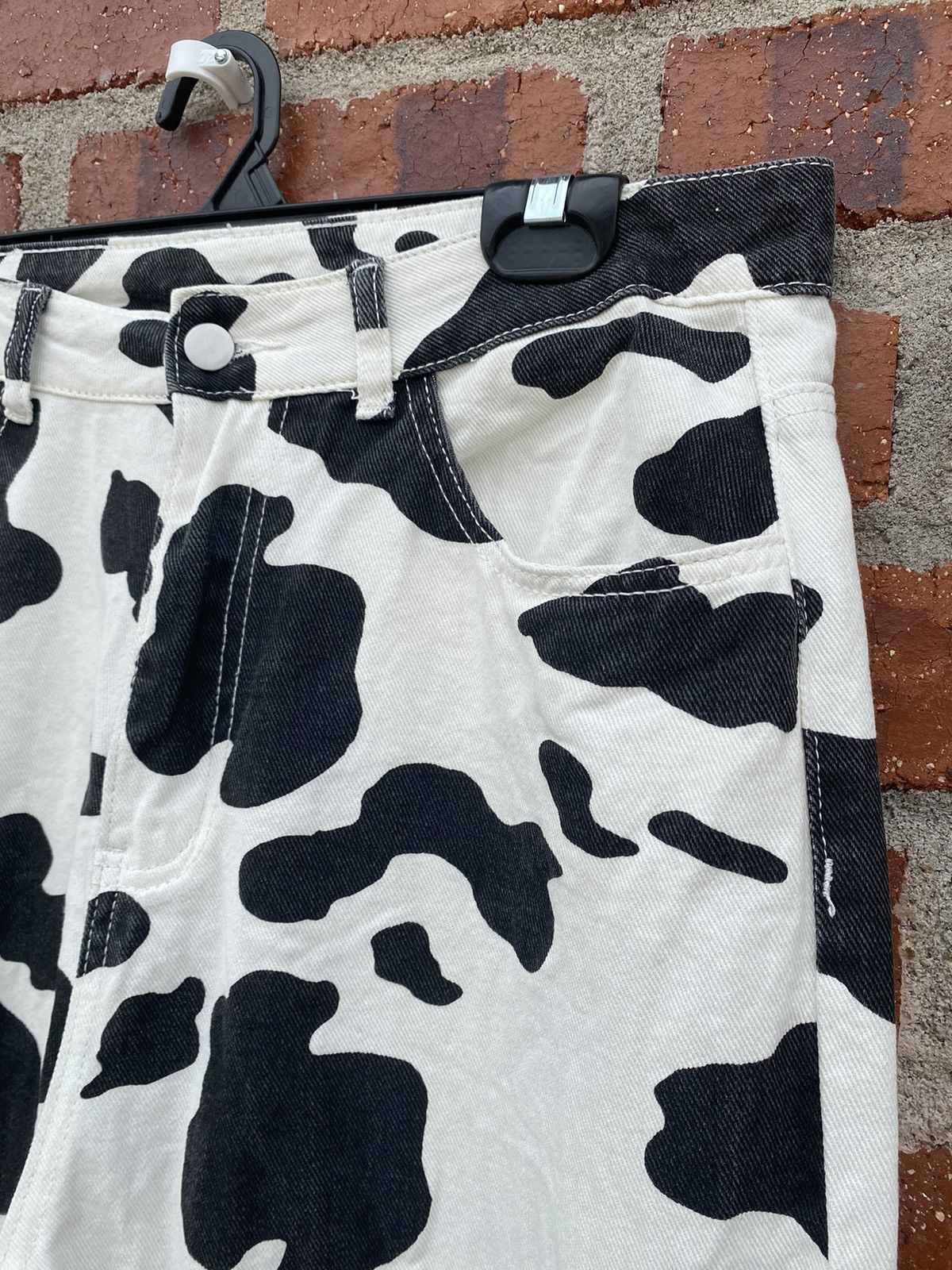 Fashion🔥Cowhide Patterned Baggy Denim