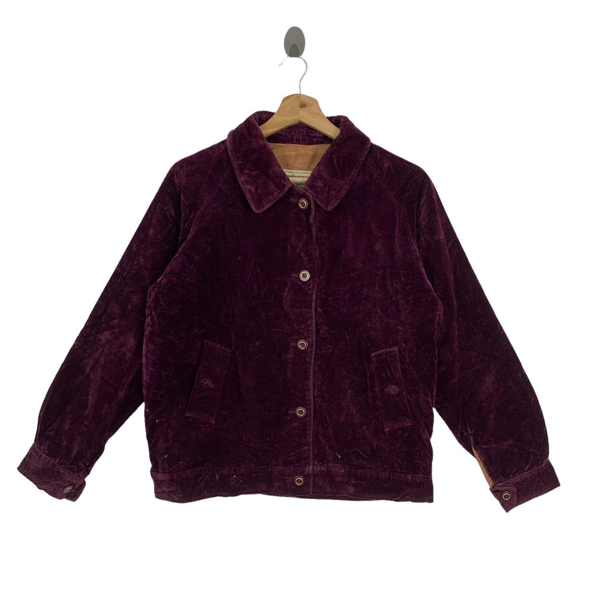 Burberry × Vintage Vintage Burberrys Velvet Bomber Zipper Jacket Size US M / EU 48-50 / 2 - 1 Thumbnail