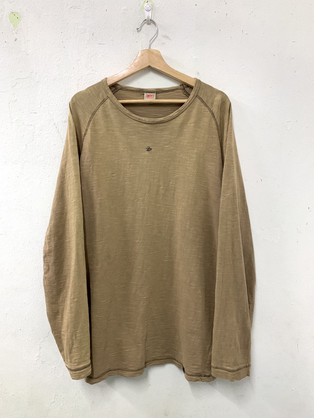 Japanese Brand Distressed Two Tone Colors Smiths American Long Sleeve Size US L / EU 52-54 / 3 - 1 Thumbnail